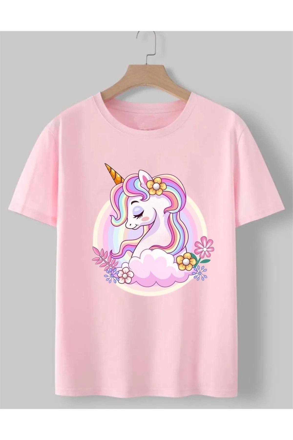 EgeModa Unicorn Baskılı Çocuk T-Shirt