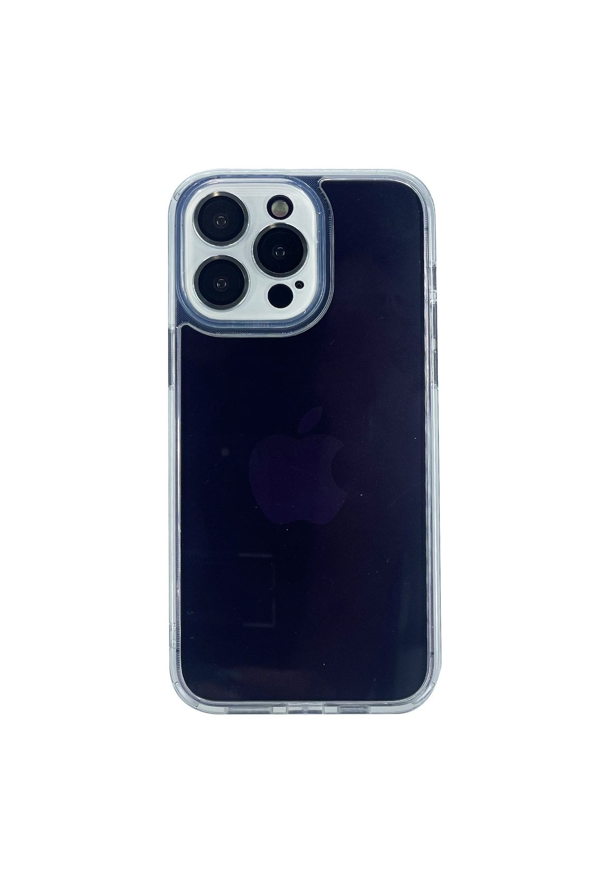 Nettech Apple iPhone 14 Pro Max Uyumlu Kamera Korumalı Yıldız Elmas Seri Arka Koruma - Beyaz