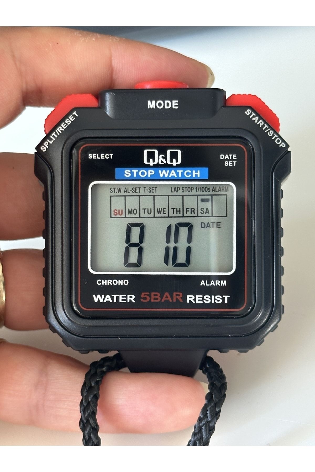 Q Q Deniz Kullanımına Uygun, Alarm, Takvim, Saat Özellikli Kronometre+Bileklik