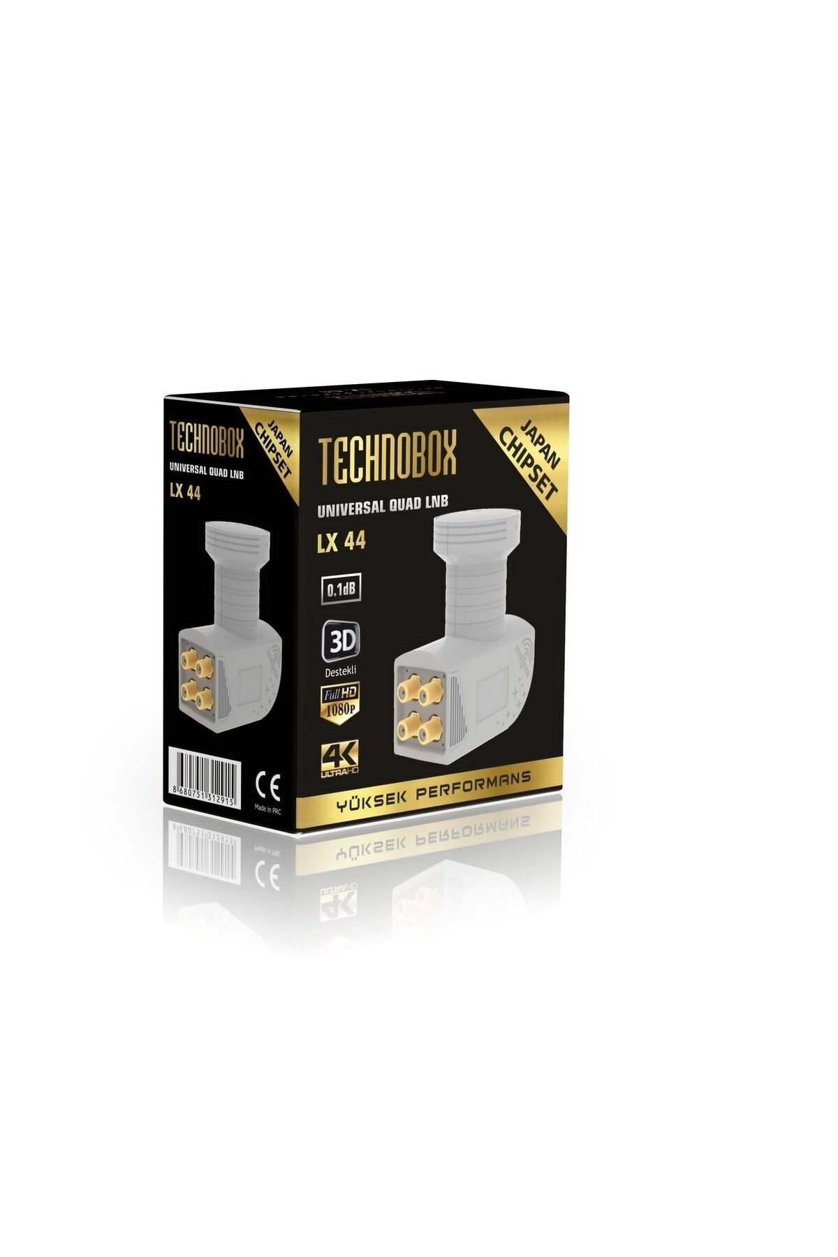 Technobox Lx-44 4'lü Lnb Quat Japan Chıpset 3d Ve 4k Yayınlarına Uygundur