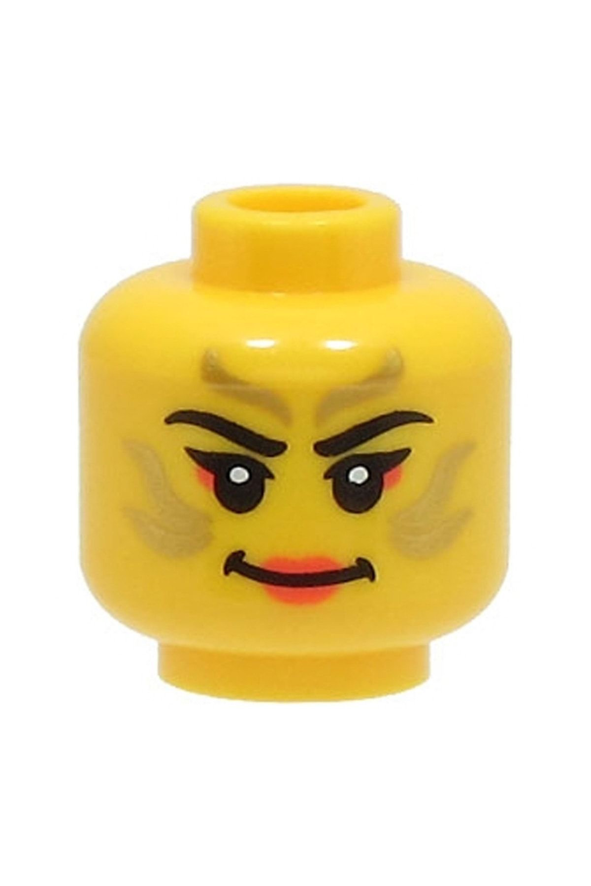 LEGO Aksesuar MOC Custom Minifigür Minifigure Yüzü Altın Çizgi Boyalı Gülen Kadın Sarı Kafa