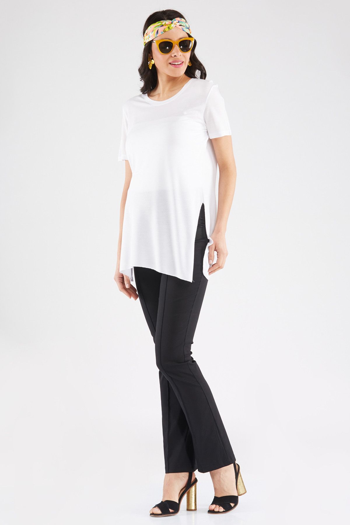 Lyn Mama Beyaz Hamile Mary T-Shirt M1593