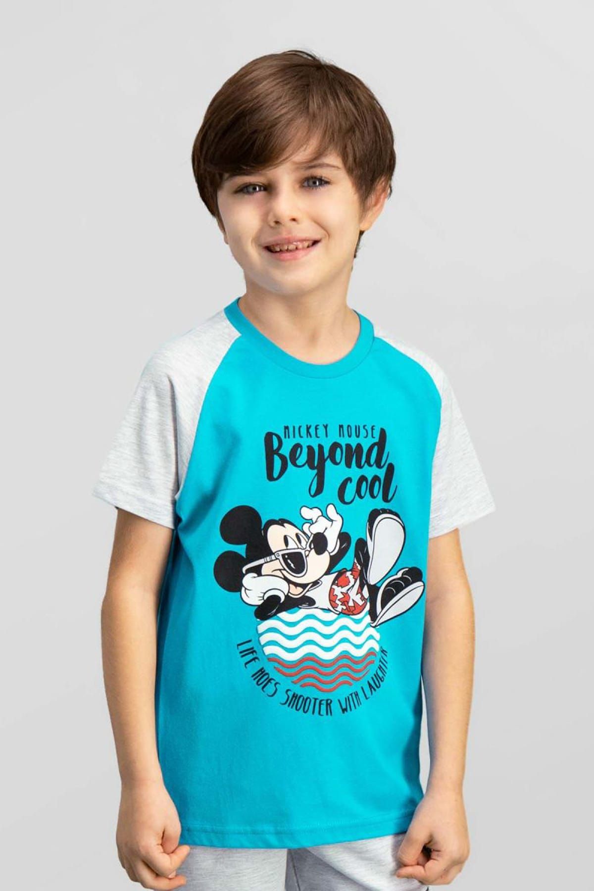 Mickey Mouse Mickey & Minnie Mouse Lisanslı Deniz Mavisi Erkek Çocuk T-Shirt