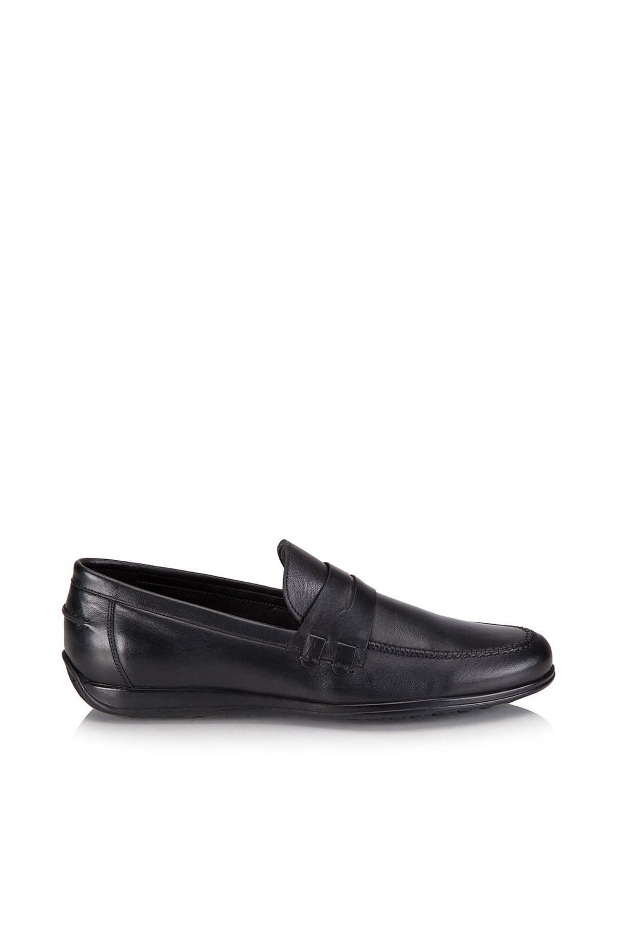 Hotiç Hakiki Deri Siyah Erkek Loafer Ayakkabı