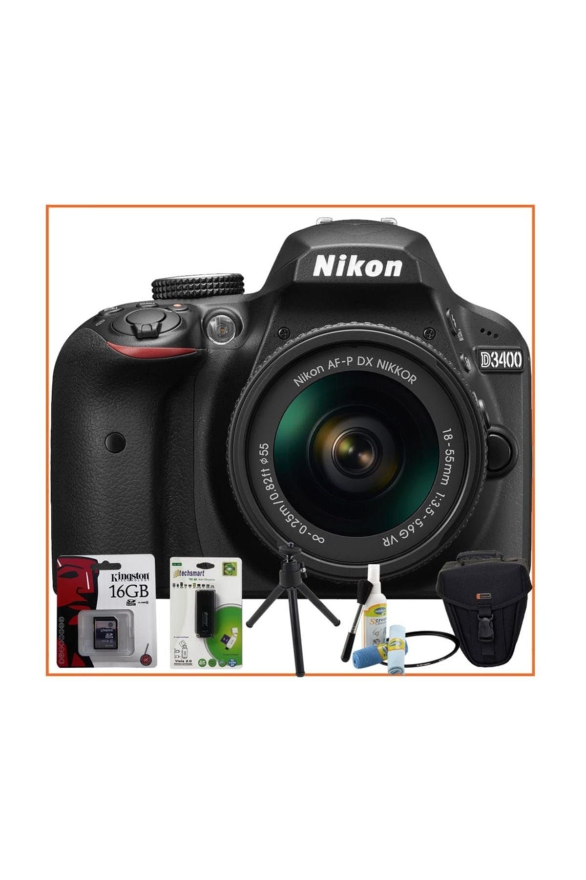 Nikon D3400 18-55 mm AF-P VR  Lens + Hediye Kit