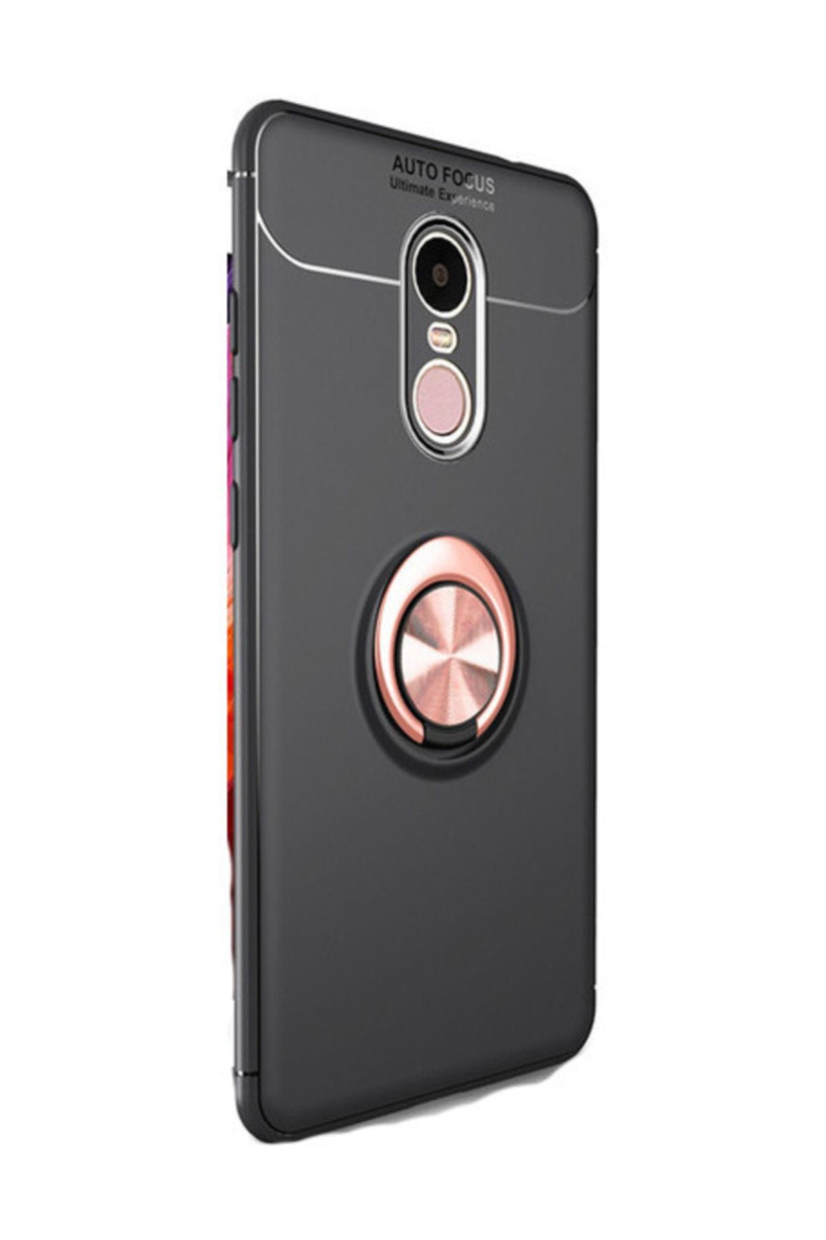 Telefon Aksesuarları KNY Huawei Mate 10 Lite Kılıf Ultra Korumalı Yüzüklü Ravel Silikon+Cam Ekran Koruyucu