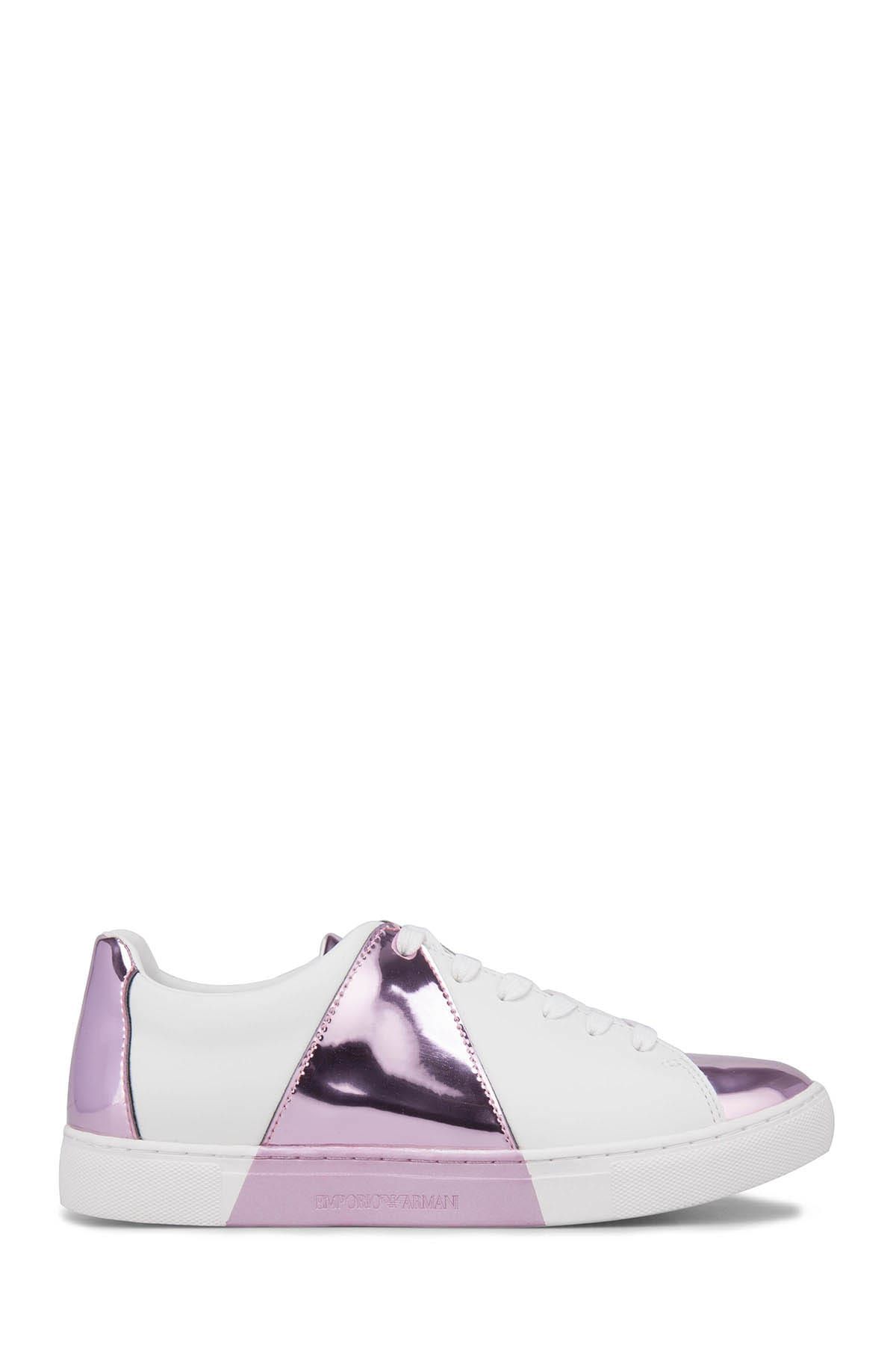 Emporio Armani Kadın Beyaz-Pembe Sneaker X3X067 XL811 D080