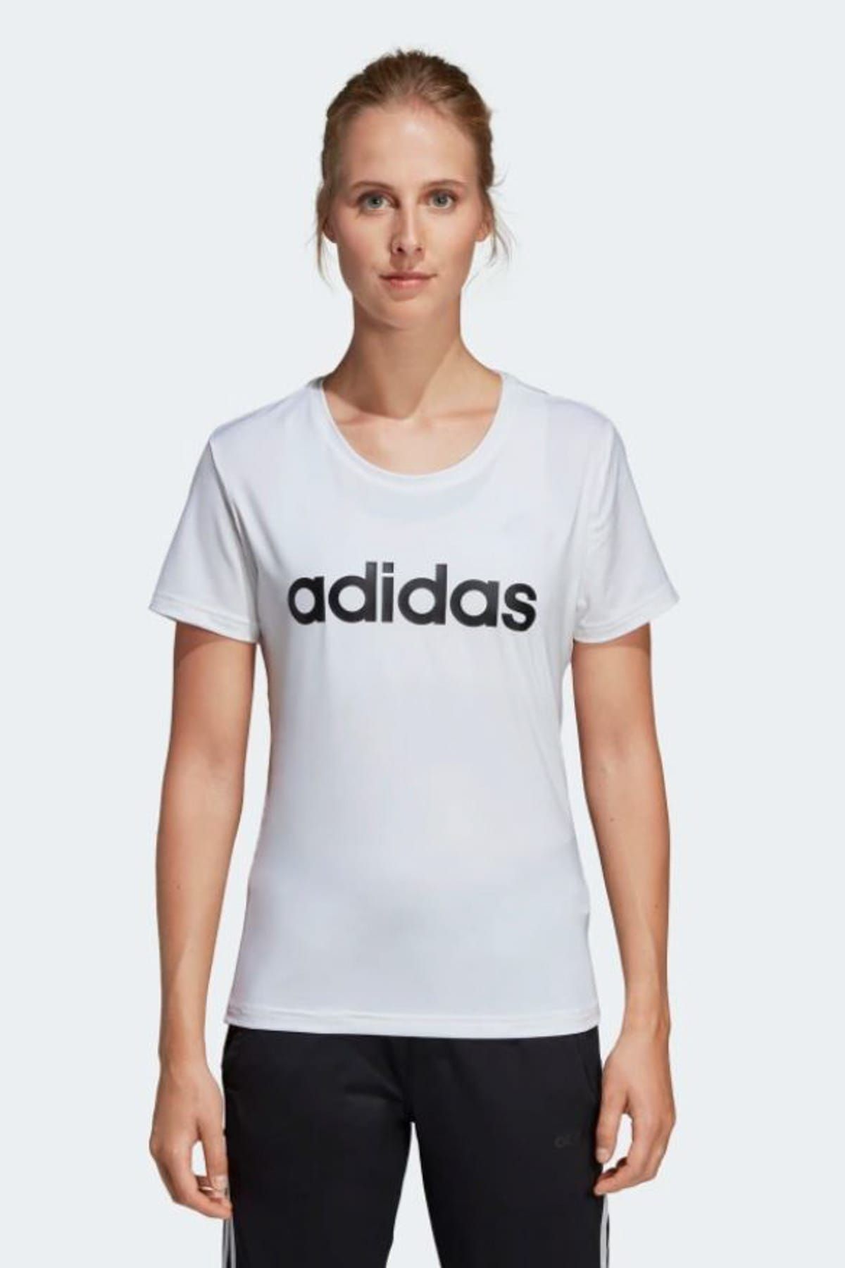 adidas W D2M LO Beyaz Kadın Kısa Kol Tişört 100575801