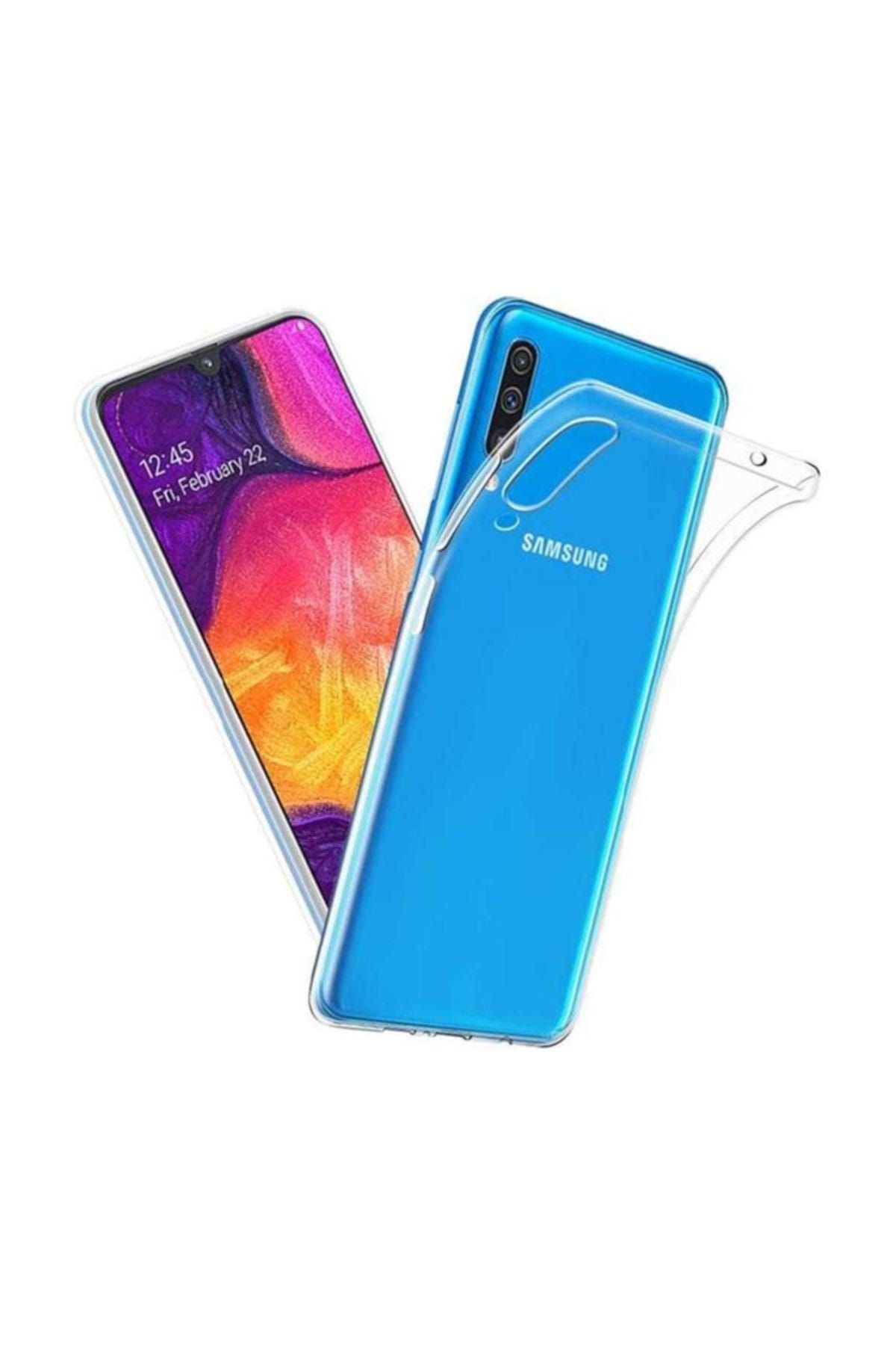 Telefon Aksesuarları Galaxy A70 Toz Koruma Tıpalı Ultra İnce Şeffaf Silikon Kılıf