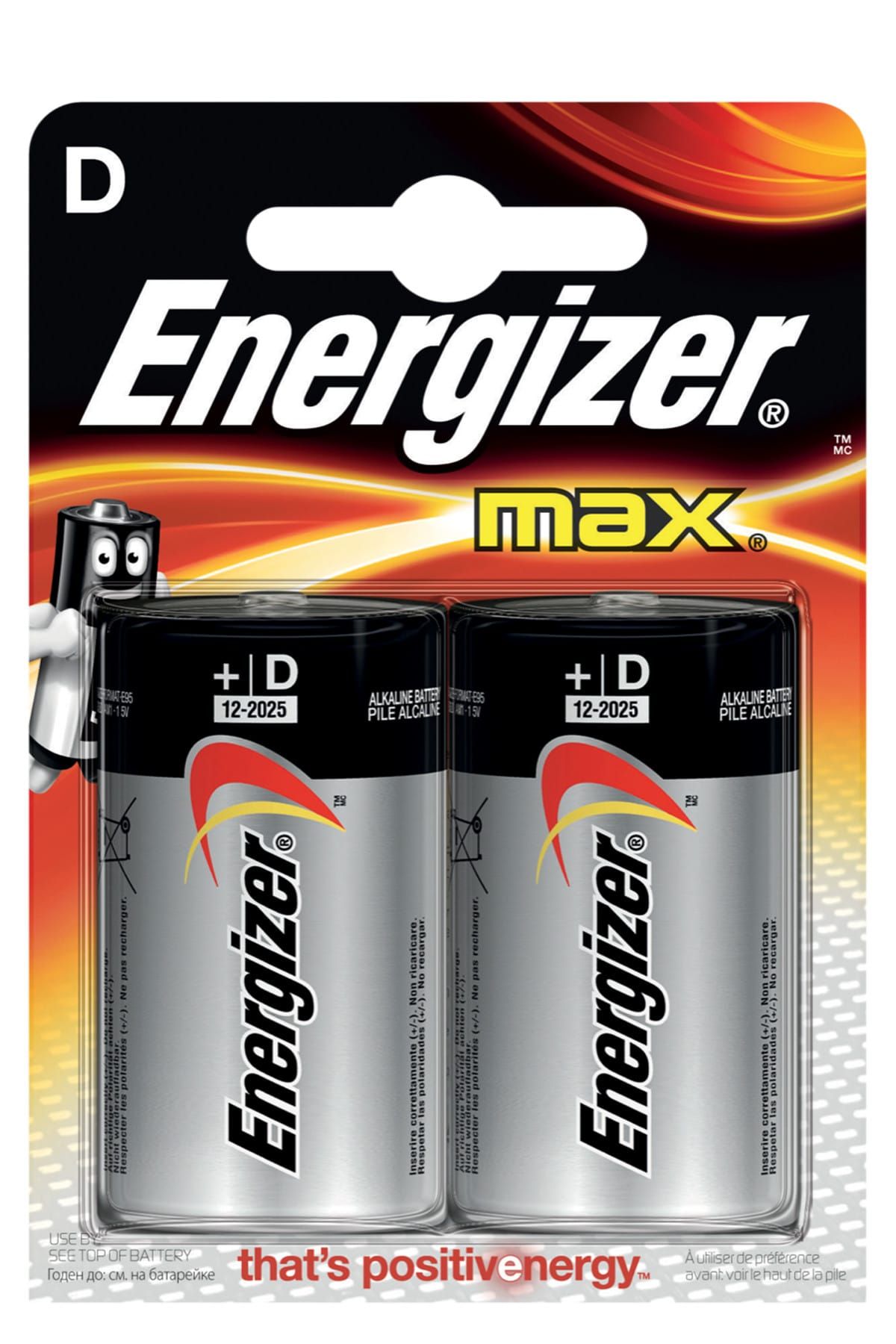 Energizer Alkaline Max 2'li D Boy Pil