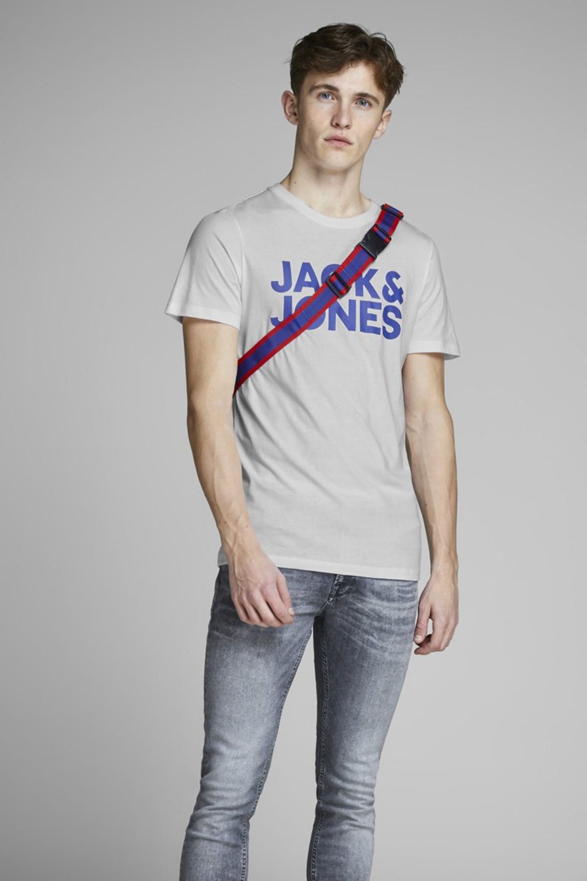 Jack & Jones Erkek Tişört Corp Logo Ss O Neck 12151955-LGM