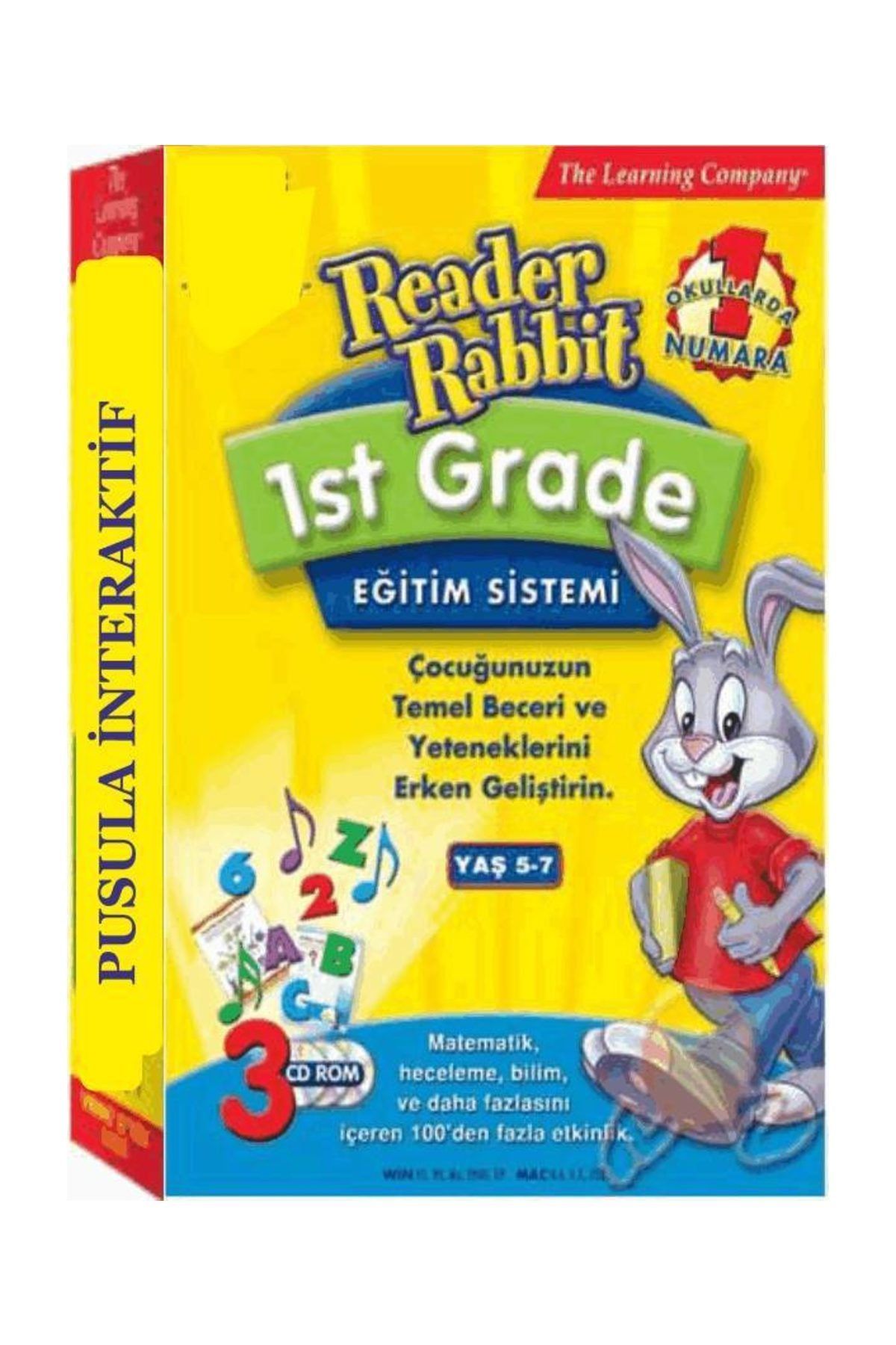 Pusula Yayıncılık Çocuklar İçin İngilizce Reader Rabbit 1st GRADE