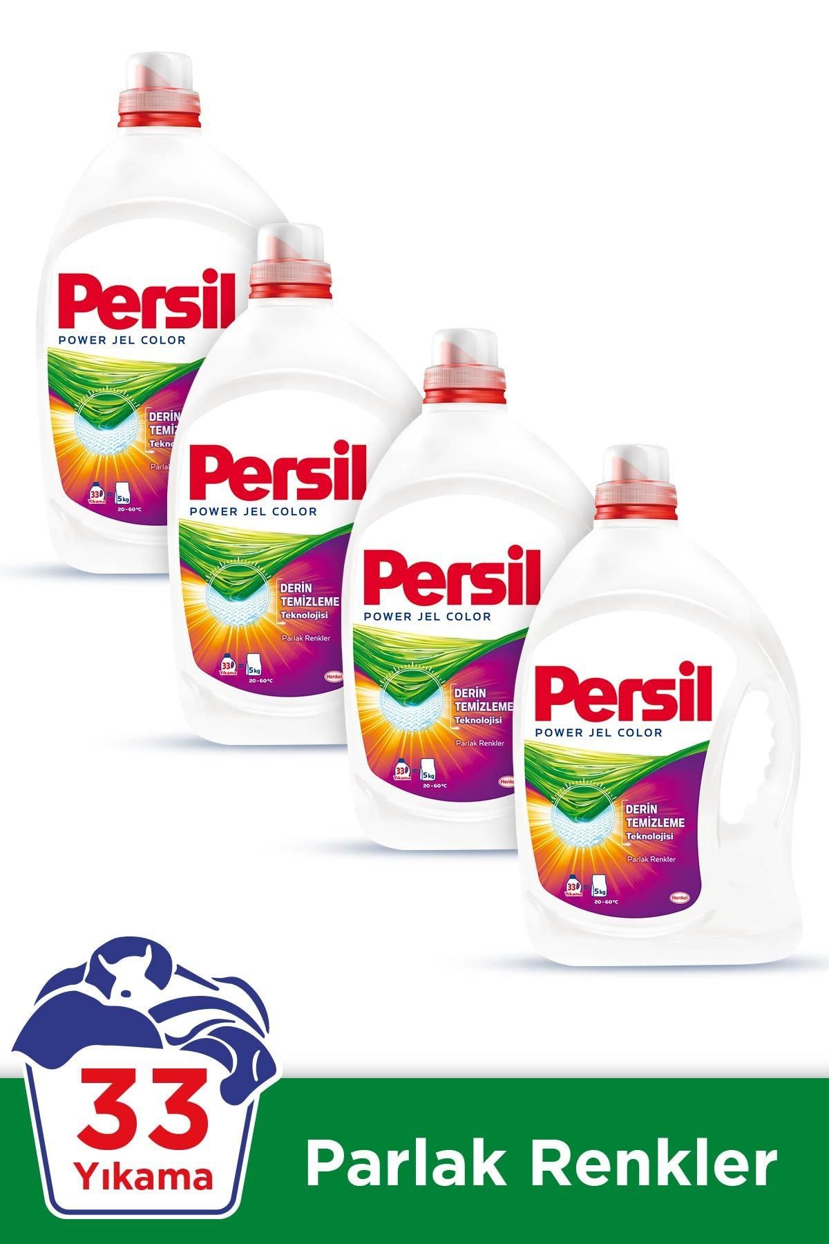 Persil Power Jel Sıvı Çamaşır Deterjanı Color 33 Yıkama 4'lü Set  30000167