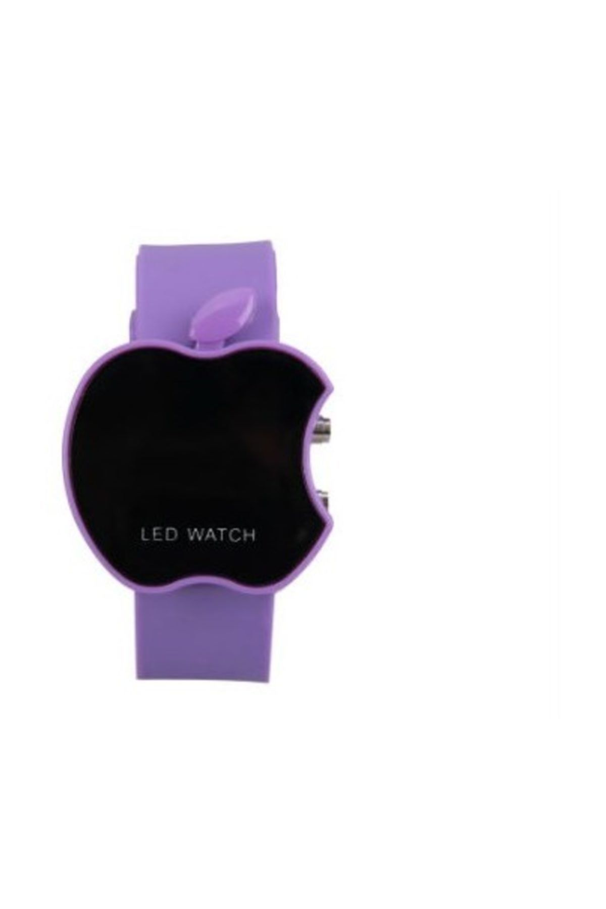 Toptancı Kapında Apple Elma Şeklinde Dijital Led Bileklik Kol Saati - Mor Led Watch