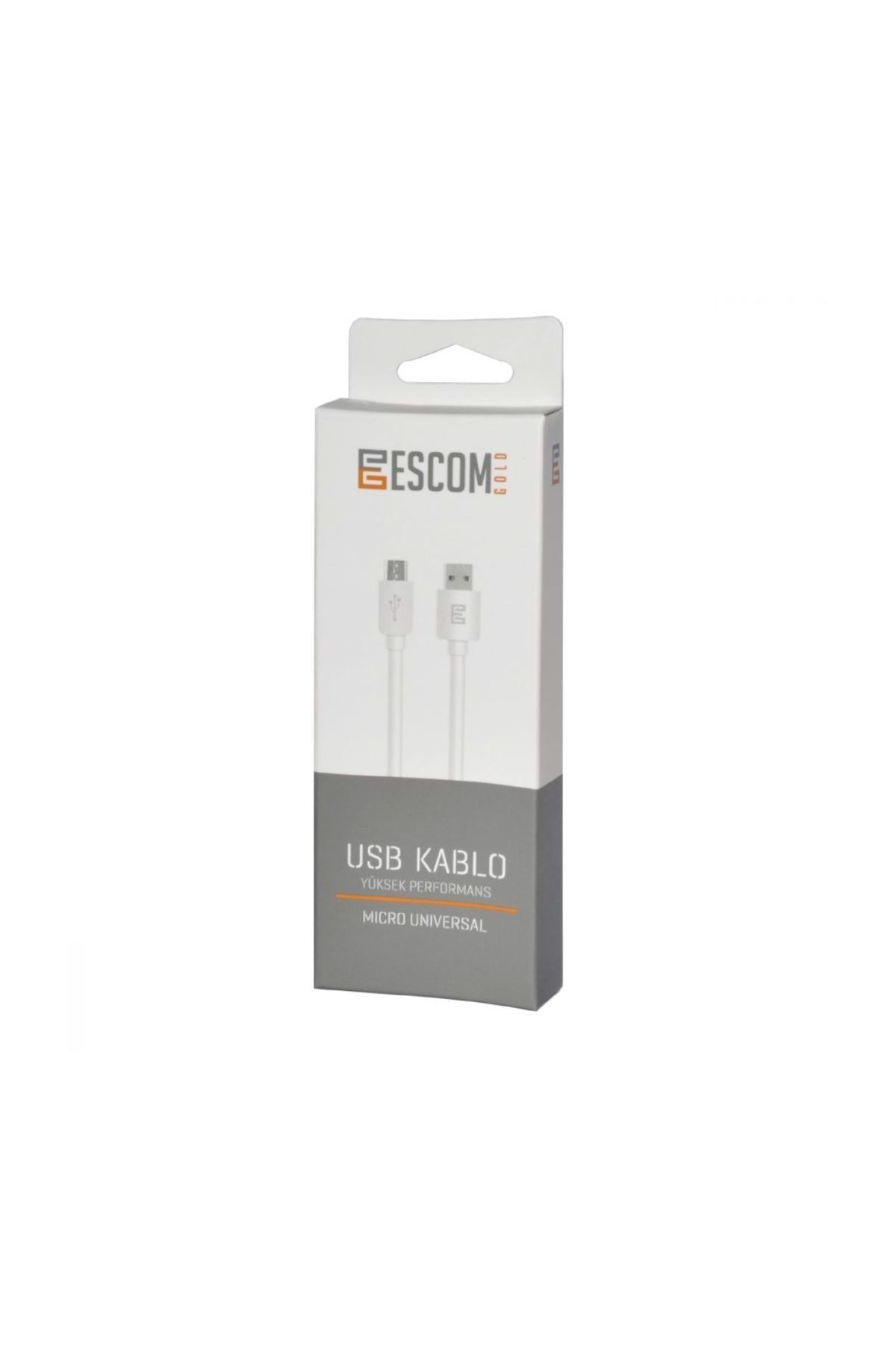 Escom Beyaz Micro USB Data Kablosu