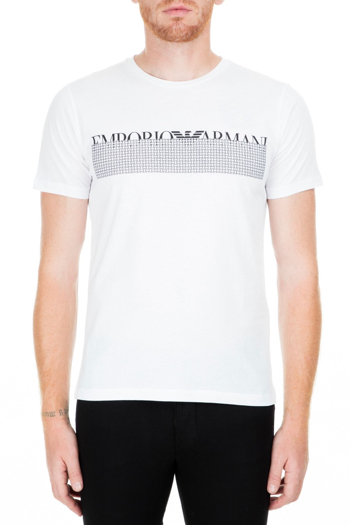 Emporio Armani Beyaz Erkek T-Shirt S 3G1T6W 1JQ4Z 0100
