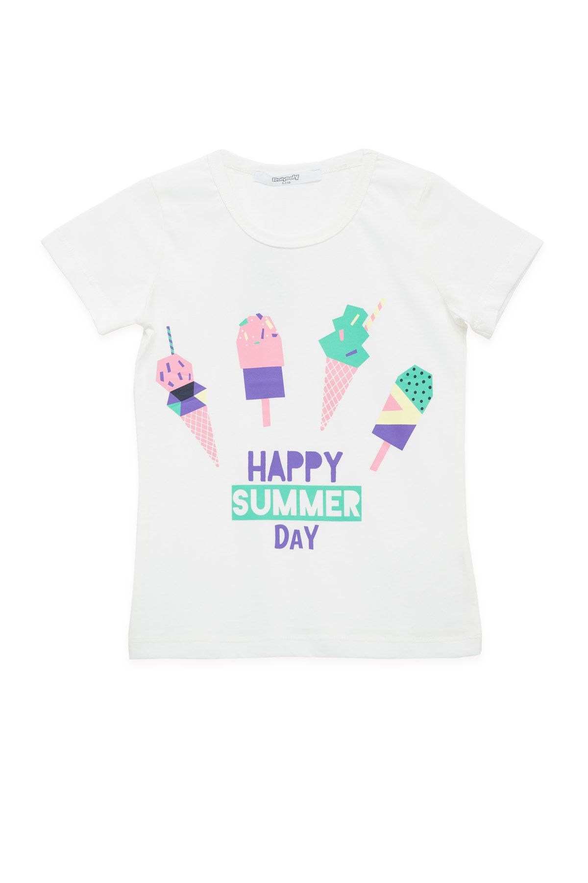 Rolypoly Happy Summer Krem Kız Çocuk T-Shirt