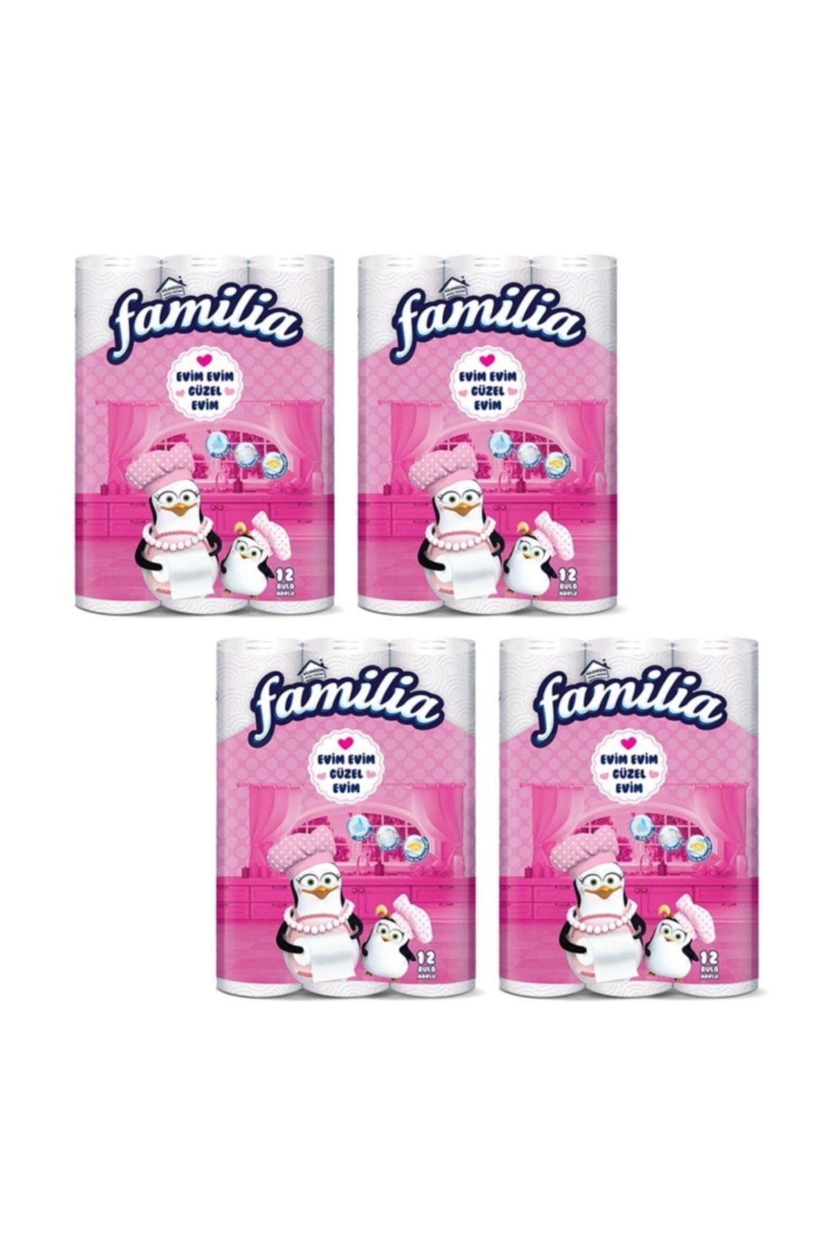 Familia Kagıt Havlu 12 li Güzel Evim Yeni X 4 Paket = 48 Rulo