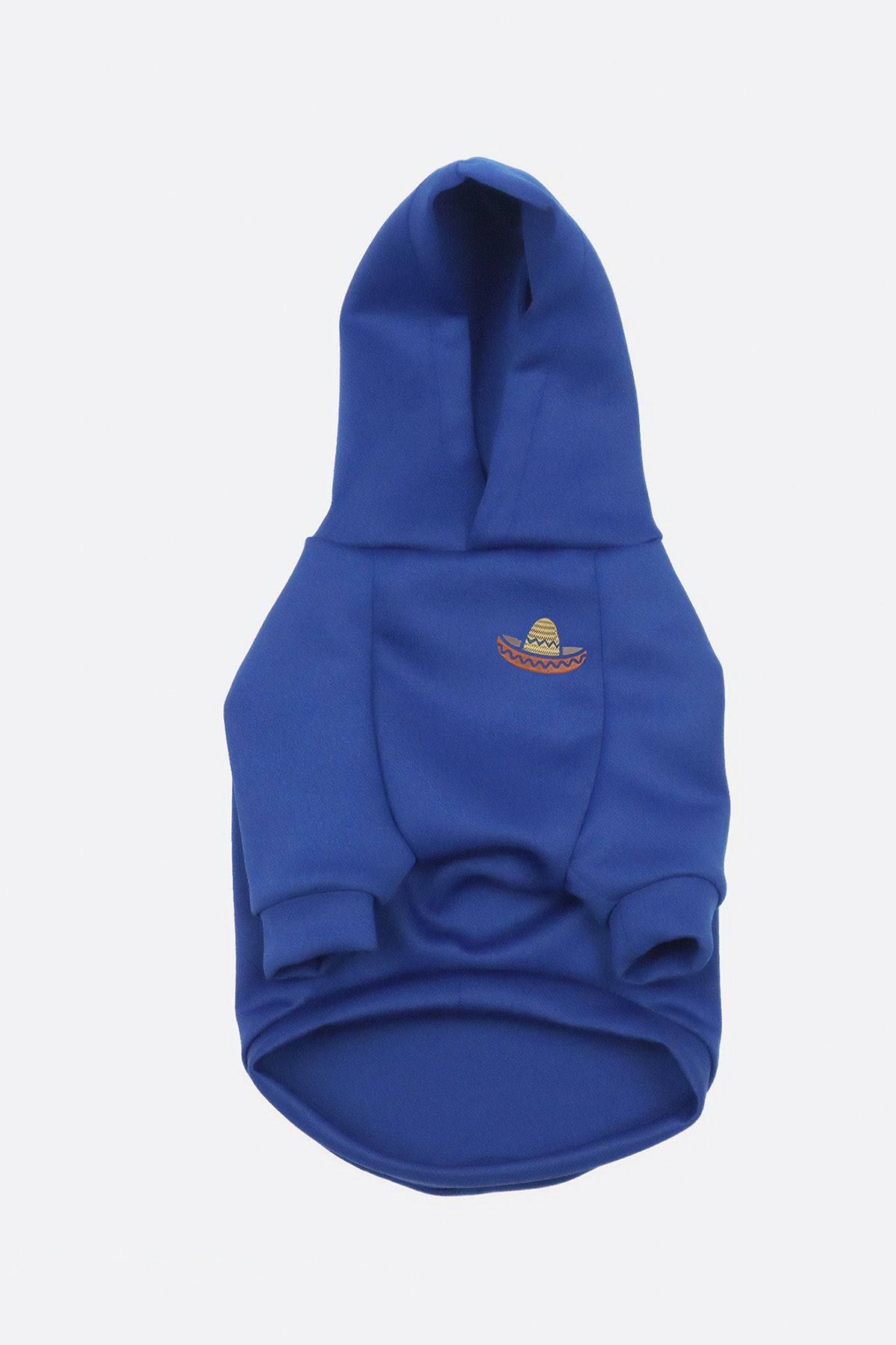Flanevr Köpek Sweatshirtü Sombrero Nakışlı - Form Fitting ve Su İtici - Mavi XS