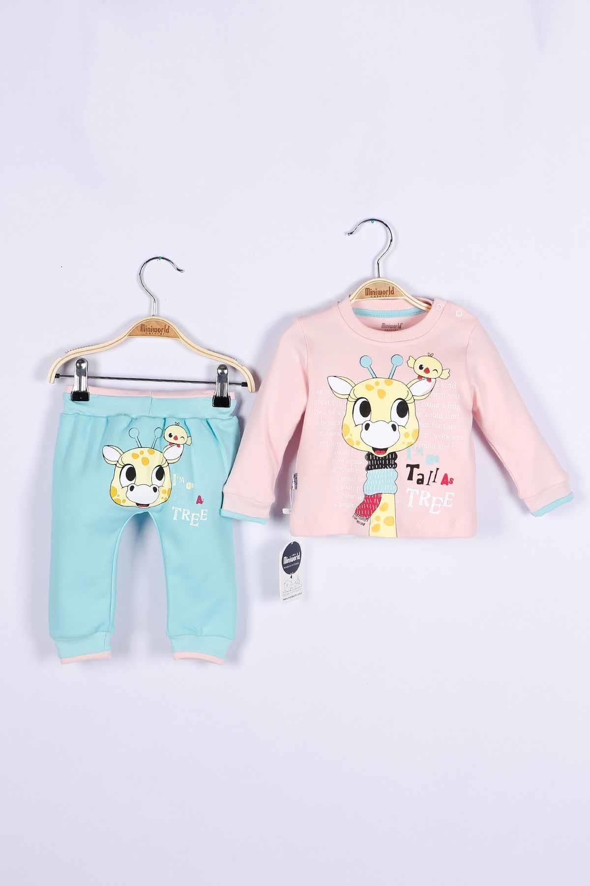 Miniworld Kız Bebek Sweatshirt Pantolon 2li Takım 14780