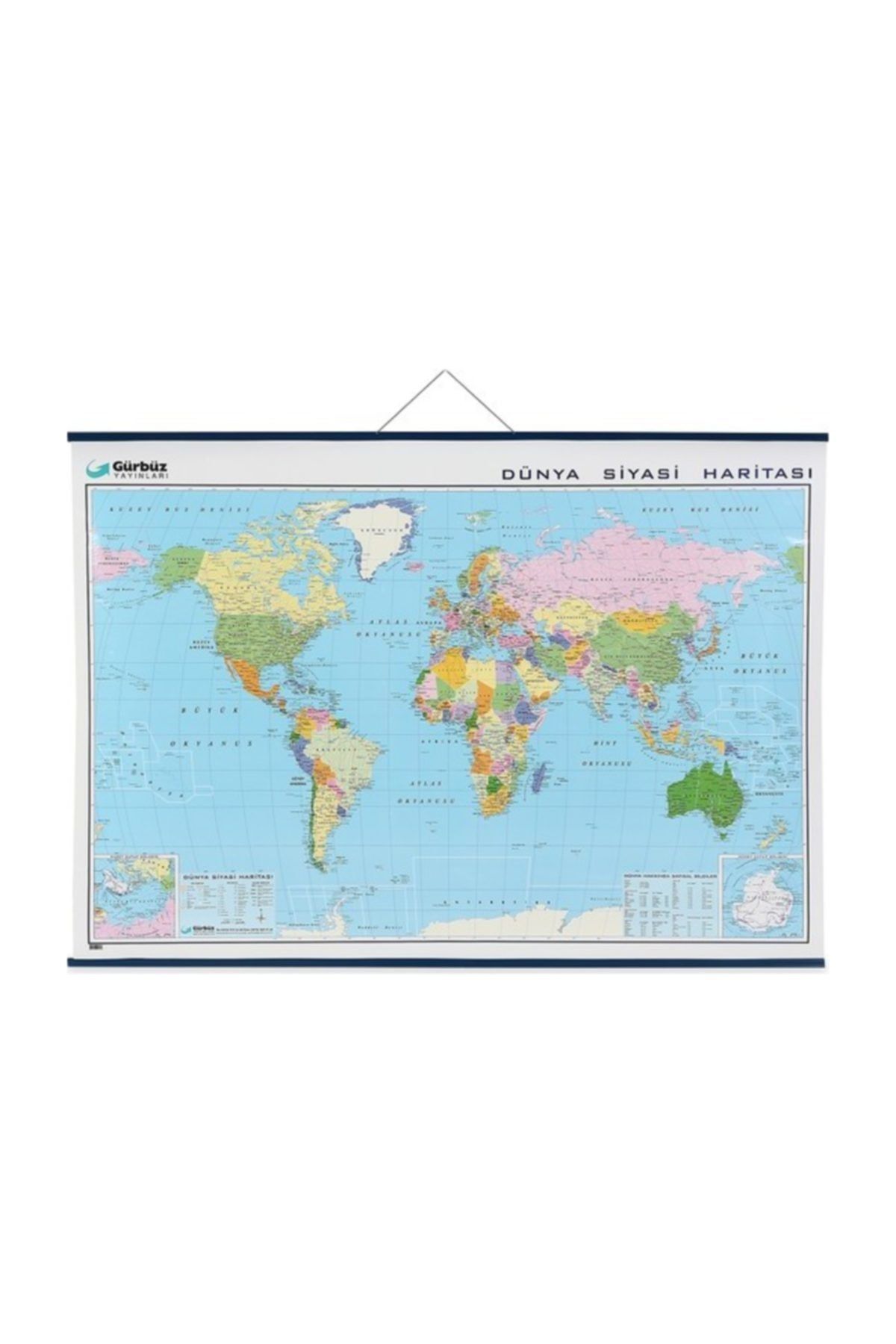 Gürbüz Dünya Siyasi Haritası 100x140 cm
