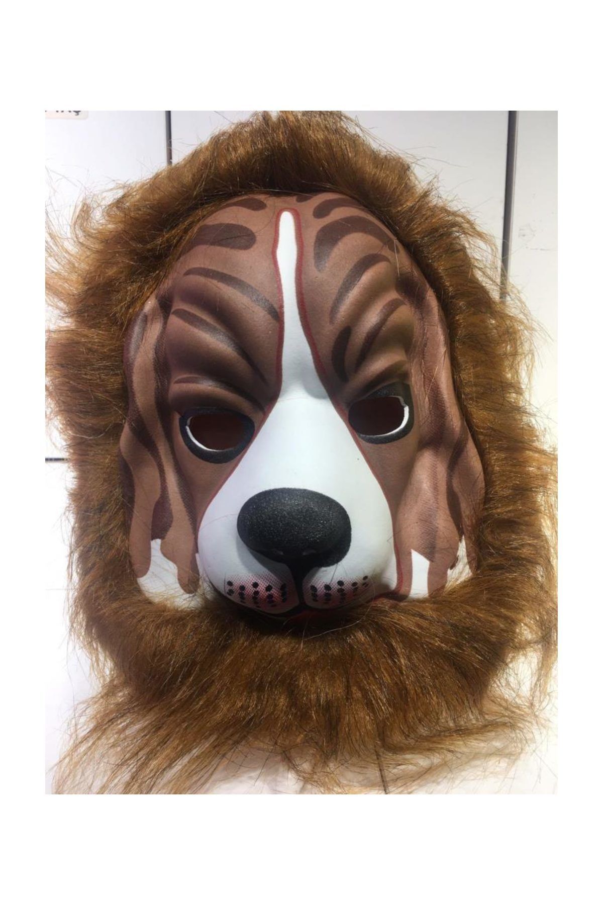 Parti Dolabı 1 Adet Hayvan Desenli Maske, Tüylü Köpek Şeklinde Parti Maskesi