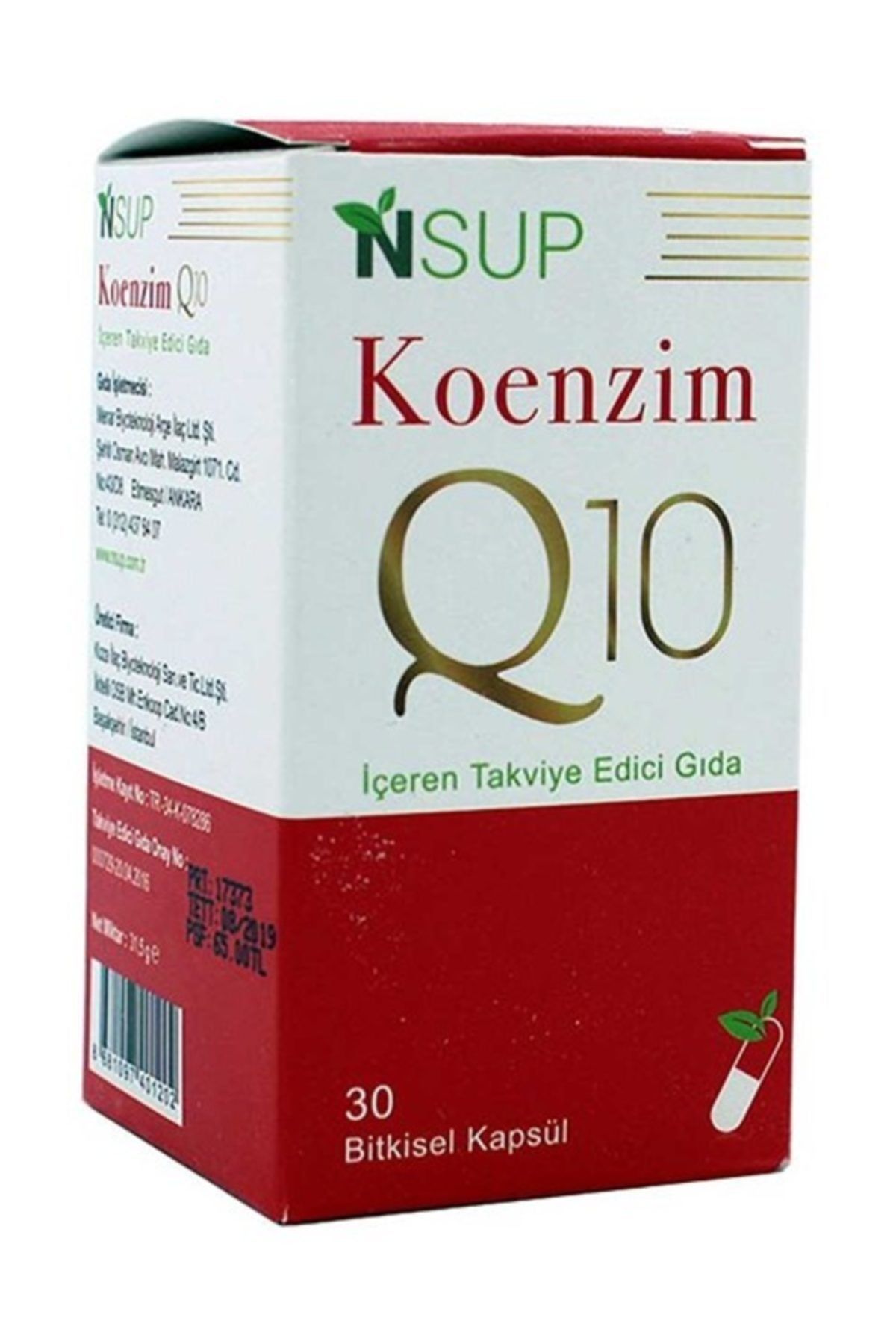 NSUP Koenzim Q10 – 100 Mg 30 Vegeteryan Kapsül