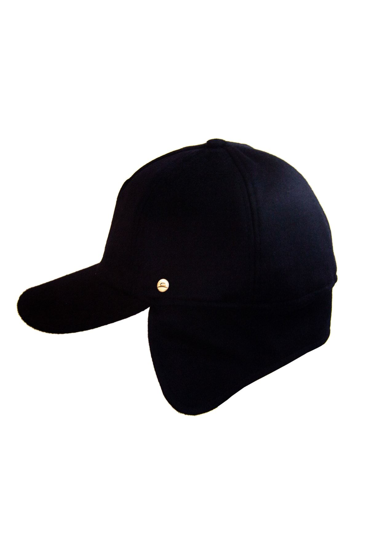 Bay Şapkacı Tükendi - Siyah Kaşmir Kulaklıklı Şapka