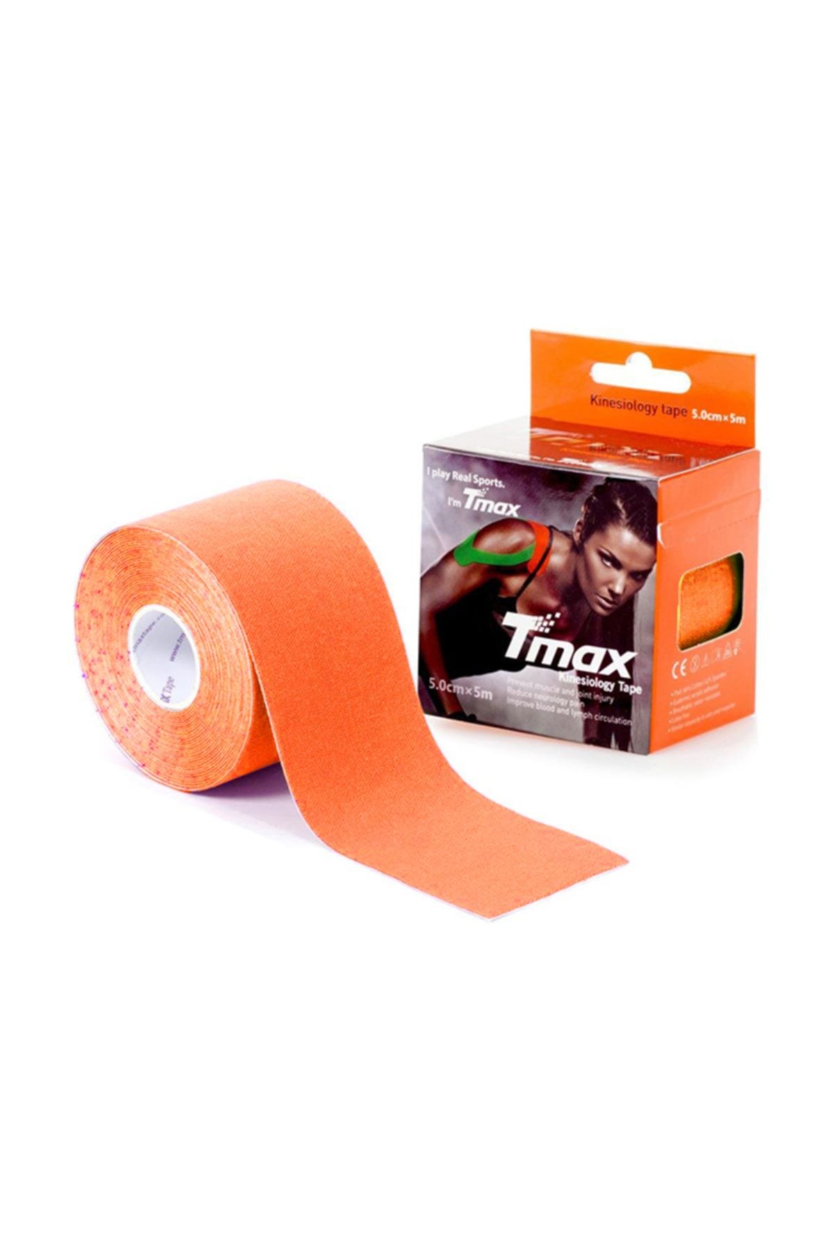 TMAX Tape Kinesio Ağrı Bandı 5 metre X 5 cm Turuncu