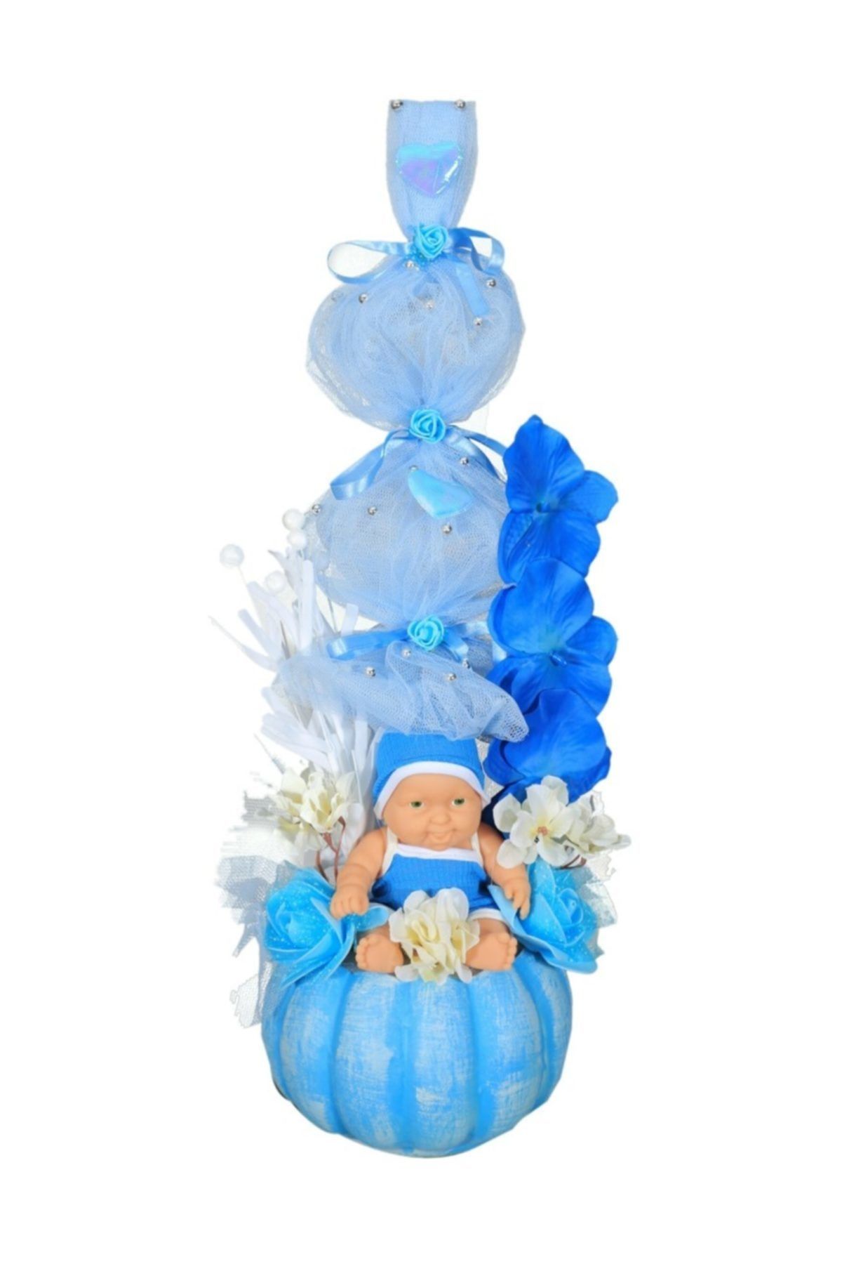 Bahat Hoşgeldin Bebek Erkek Odası Yapay Bebek Çiçeği 65 cm
