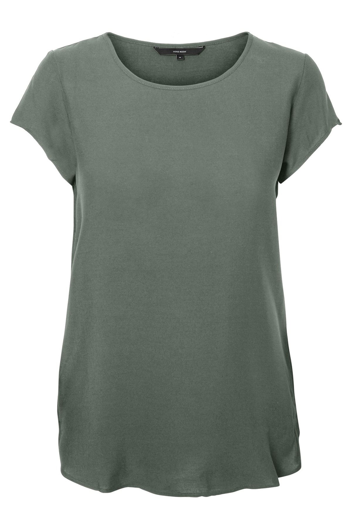 Vero Moda Kadın Yeşil-Defne Kısa Kollu Viskon T-Shirt 10104030 BOCA 10104030