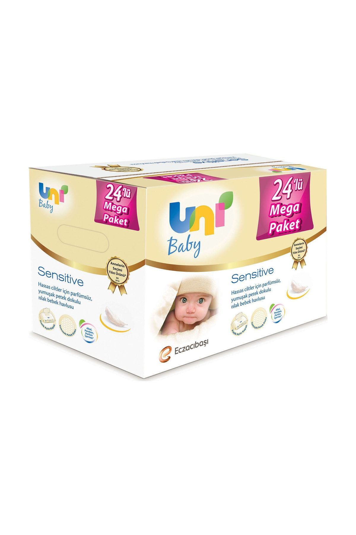 Uni Baby Sensitive Islak Bebek Havlusu - 24'lü