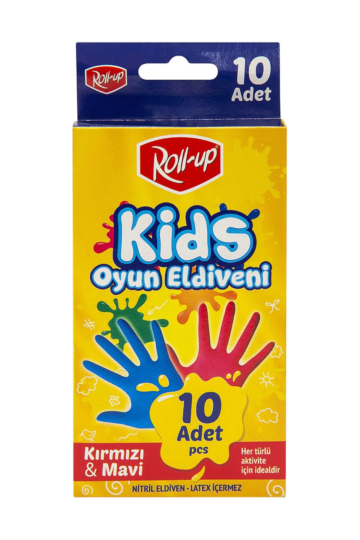 Roll Up Marka: Nitril Kids Oyun Eldiveni Kırmızı&mavi 10'lu Kategori: Temizlik Eldiveni