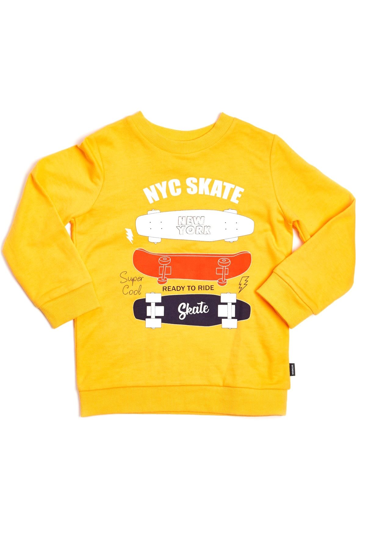 Wonder Kids Sarı Toodler Erkek Çocuk Sweatshirt