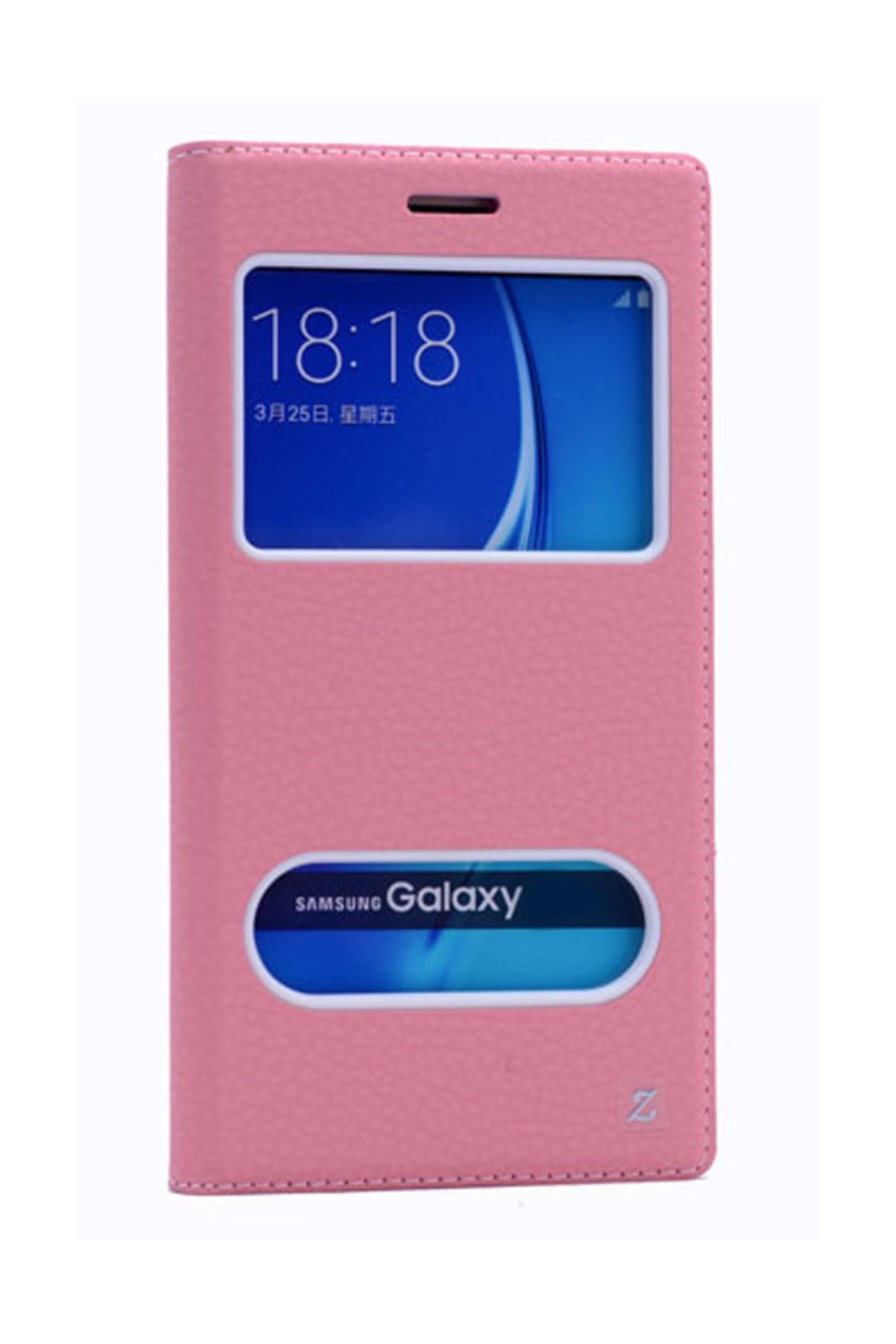 Aksesuarcım Samsung Galaxy J3 Pro Kılıf Silikon Kapaklı Pencereli Kılıf