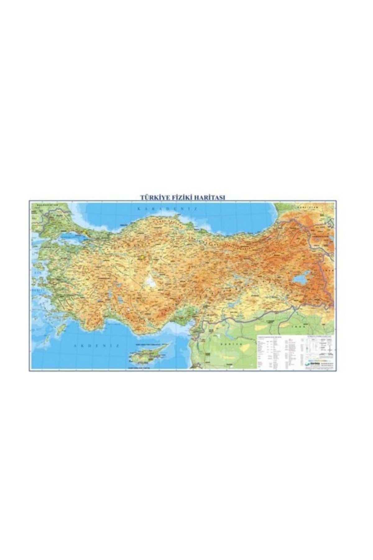 Gürbüz Türkiye Fiziki Haritası 70x100 Cm
