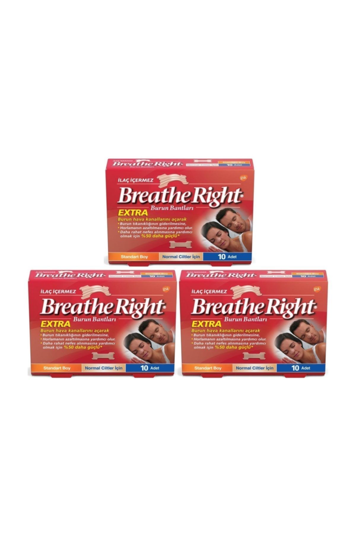 Breathe Right Extra Burun Bandı 3'lü Paket
