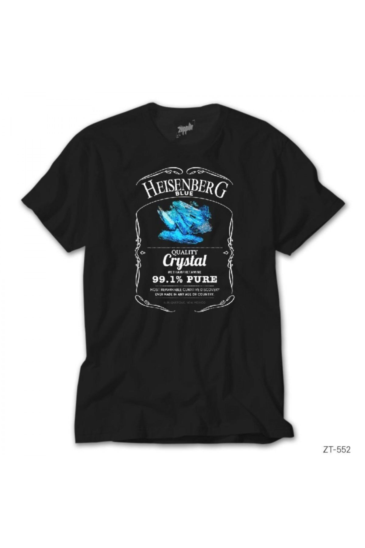 Z zepplin Breaking Bad Blue Crystal Siyah Tişört