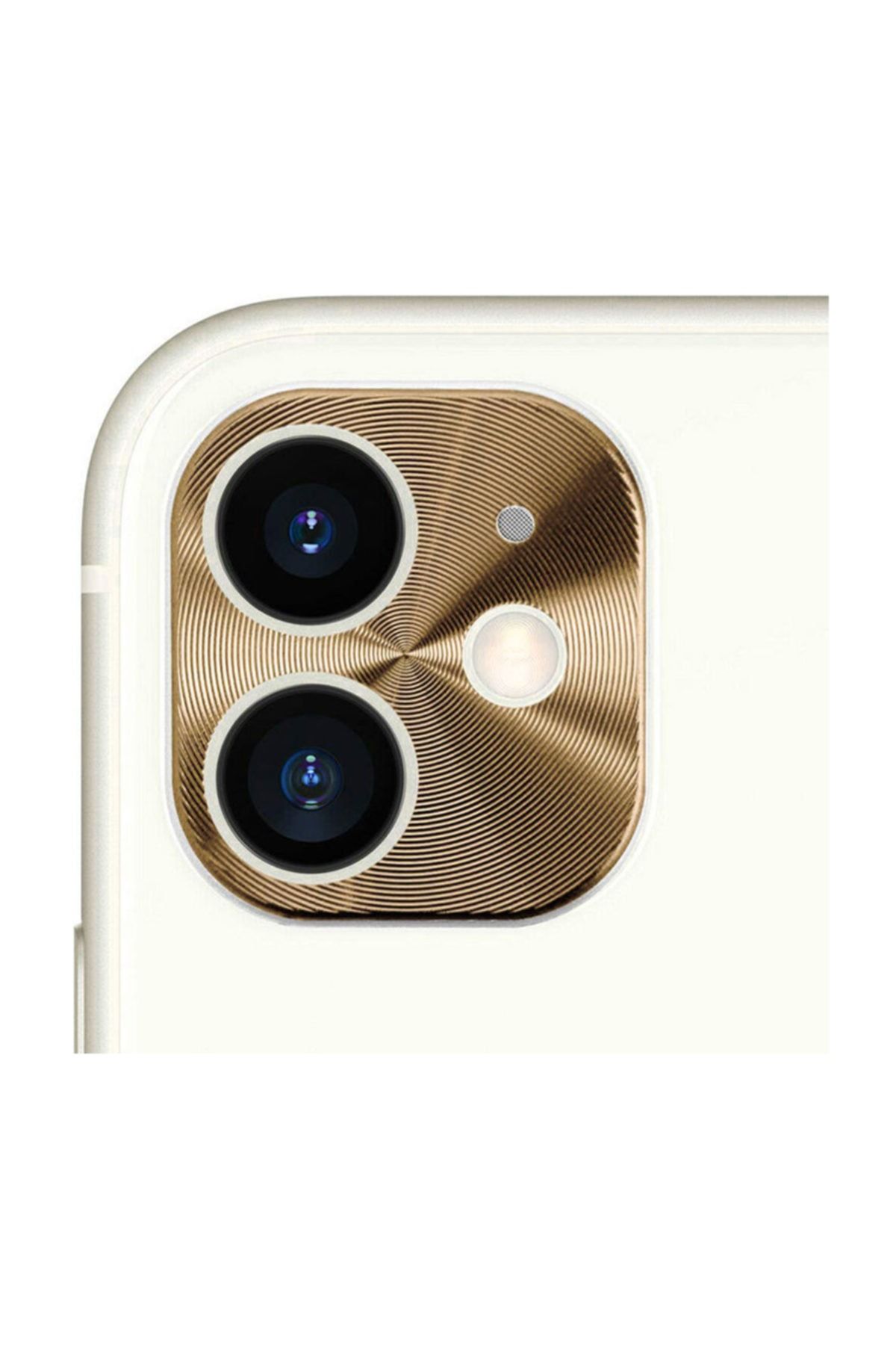 Microcase Iphone 11 Kamera Lens Koruma Halkası - Kapalı Tasarım - Gold