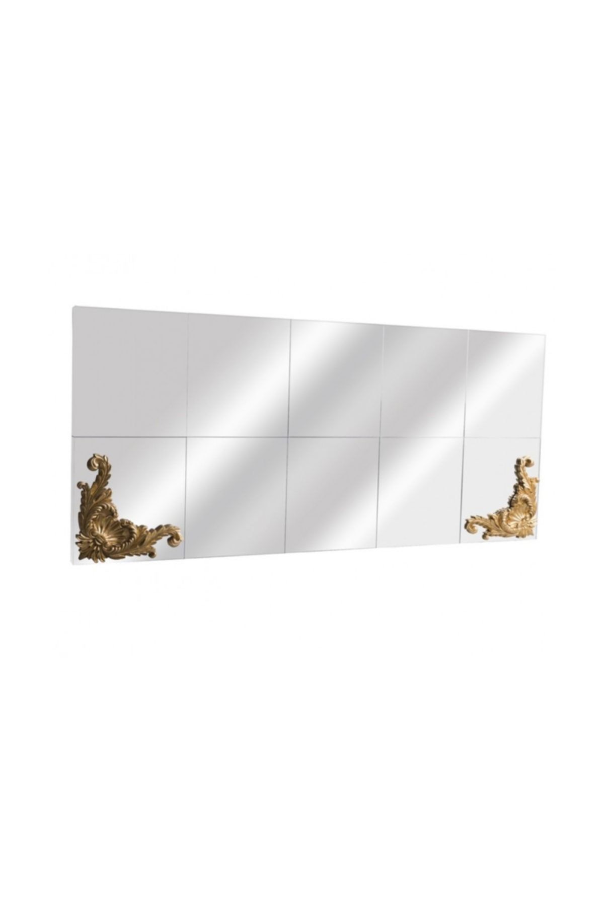 Porio Altın - Kabartmalı Büyük Ayna 200x90 cm
