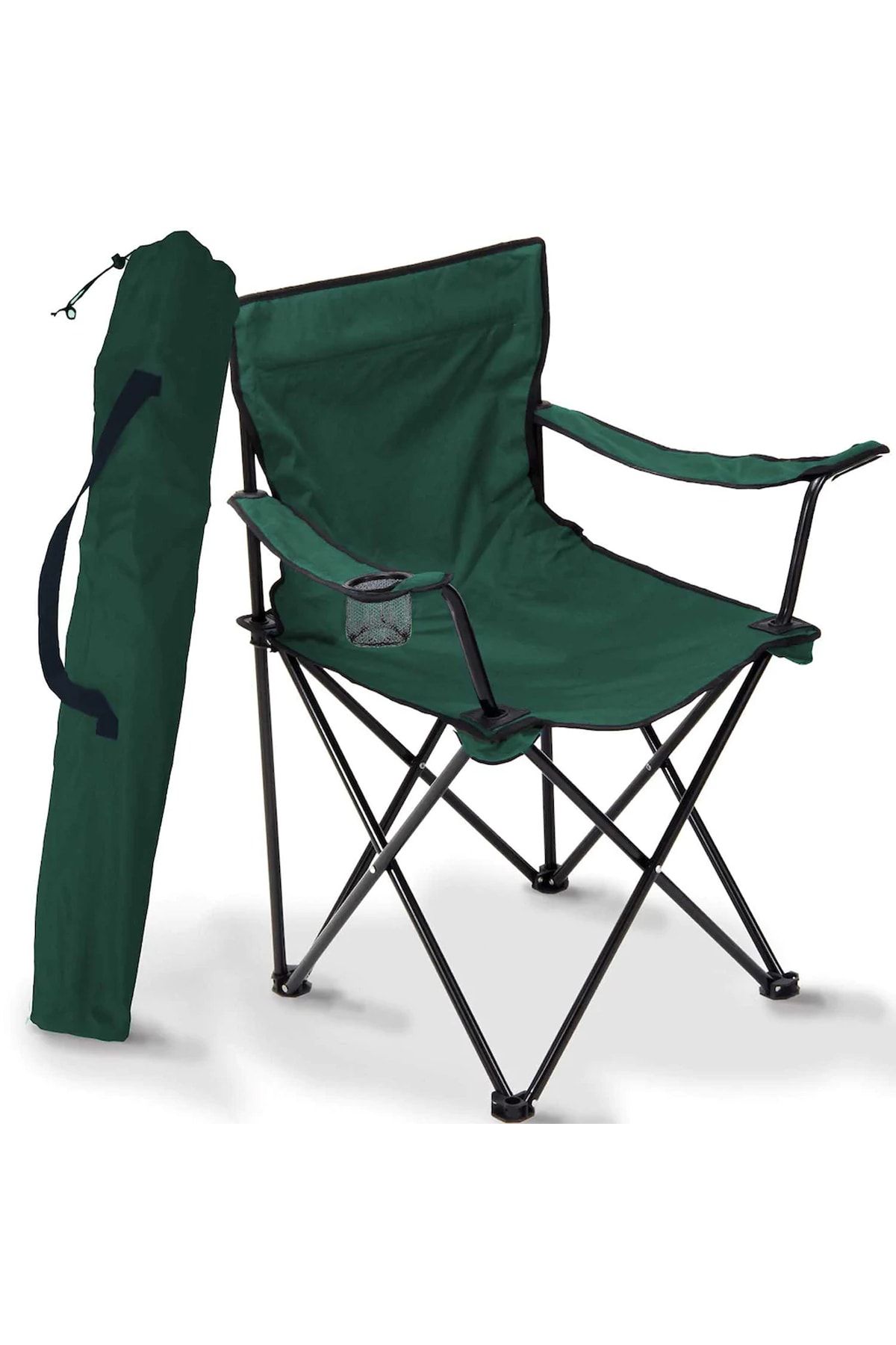 Binbirreyon Katlanır Çantalı Yeşil Kamp Sandalyesi Ha013