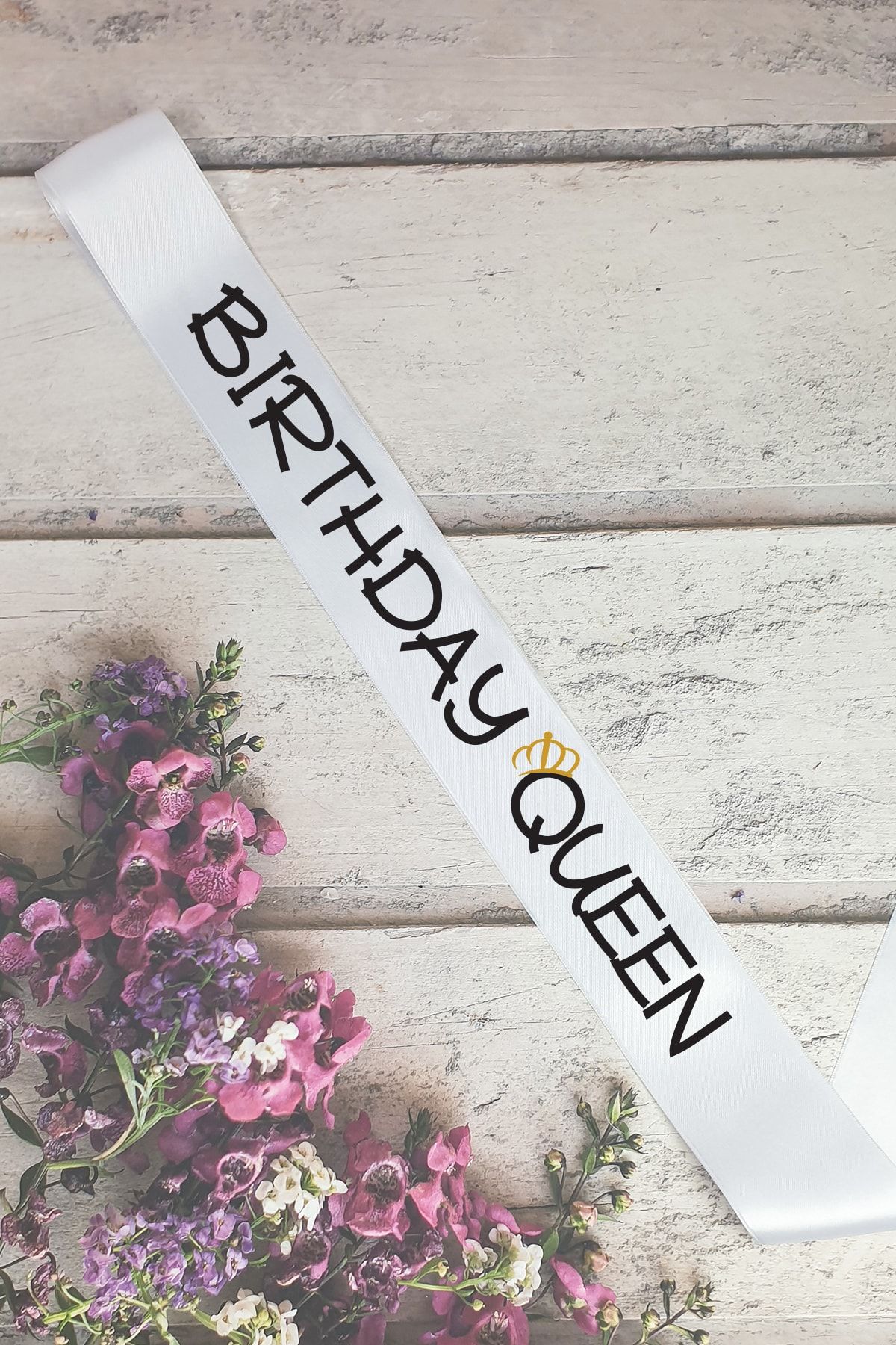 PEKSHOP Birthday Queen Doğum Günü Partisi Kuşağı