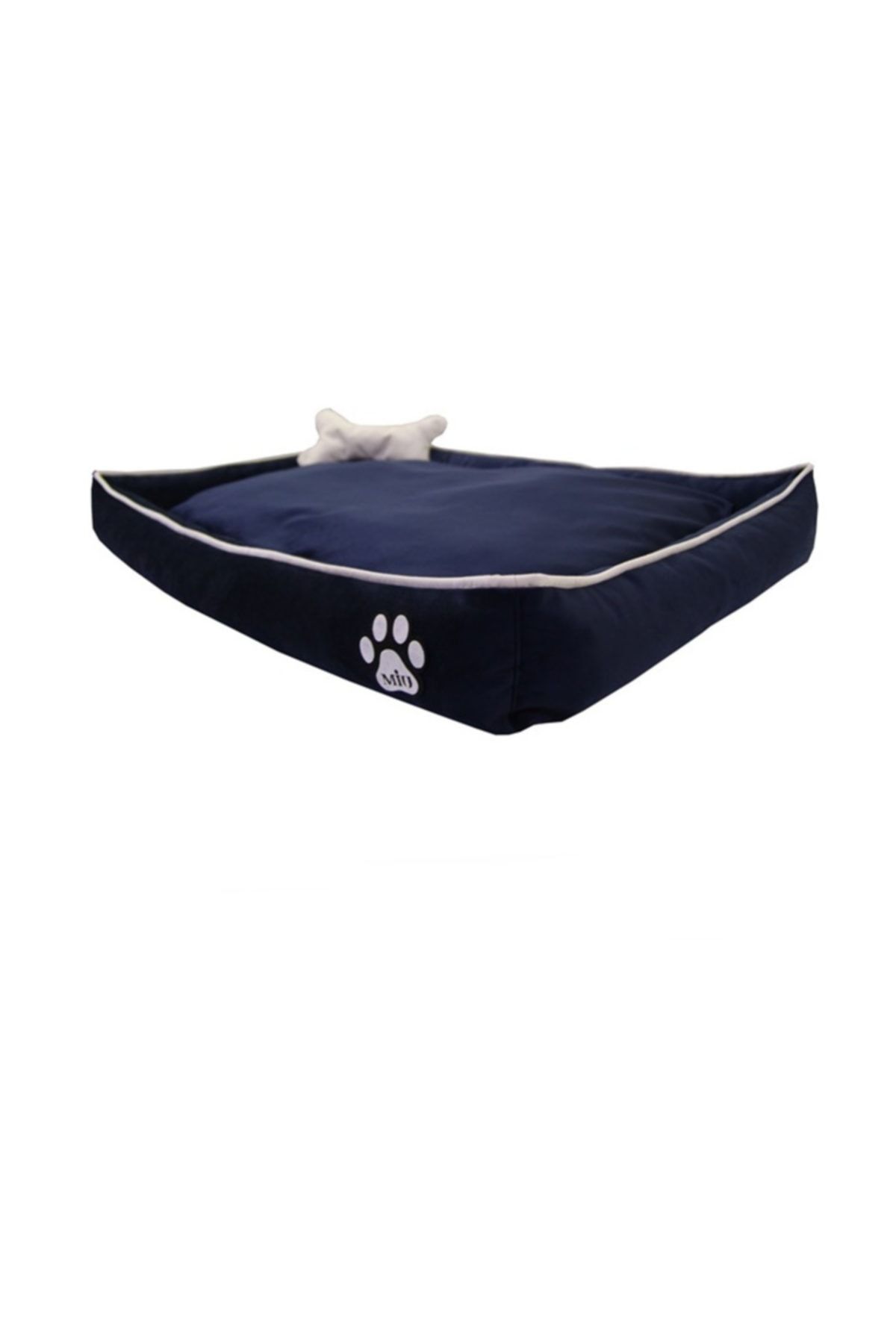 Miu Miu Miu Tay Tüyü Köpek Yatağı Kemik Yastıklı 14*70*100 Cm Lacivert Large