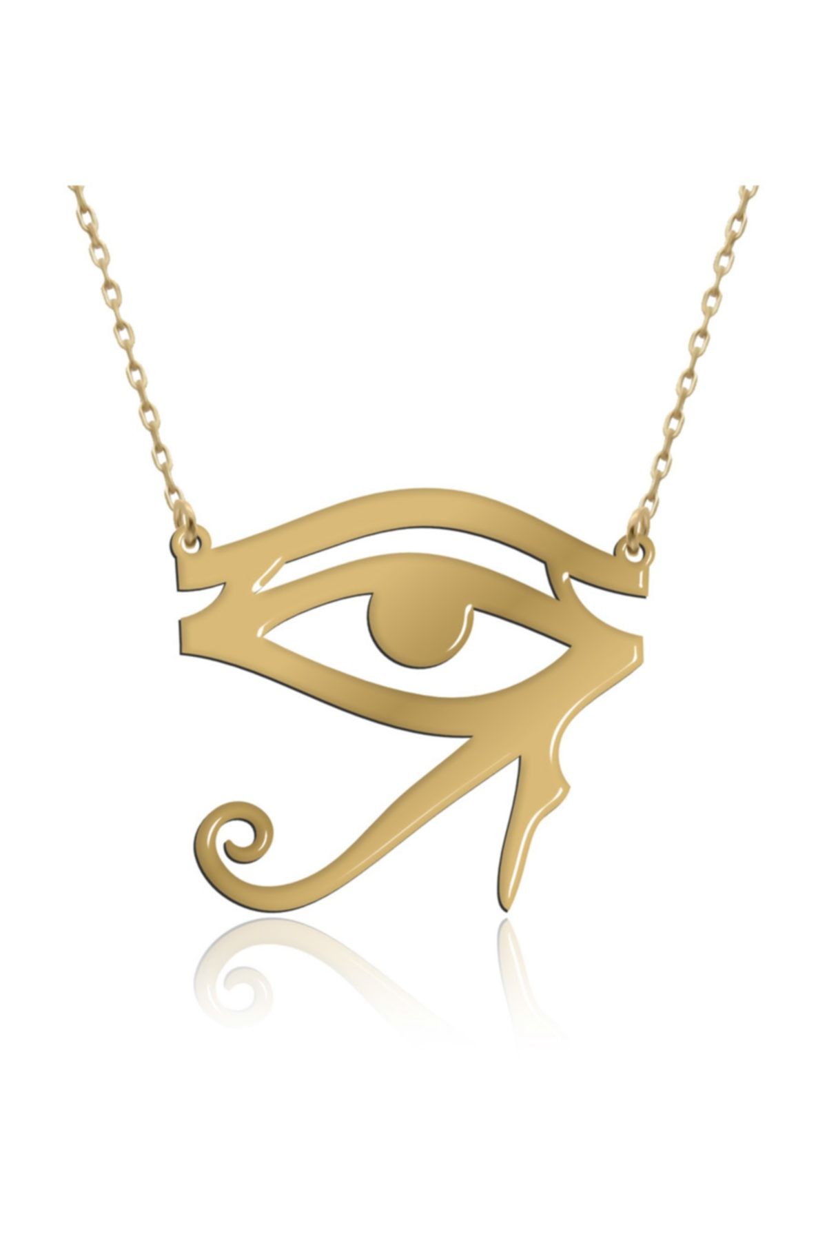 Indigo Takı Sade Horusun Gözü Altın Kaplama Gümüş Kolye