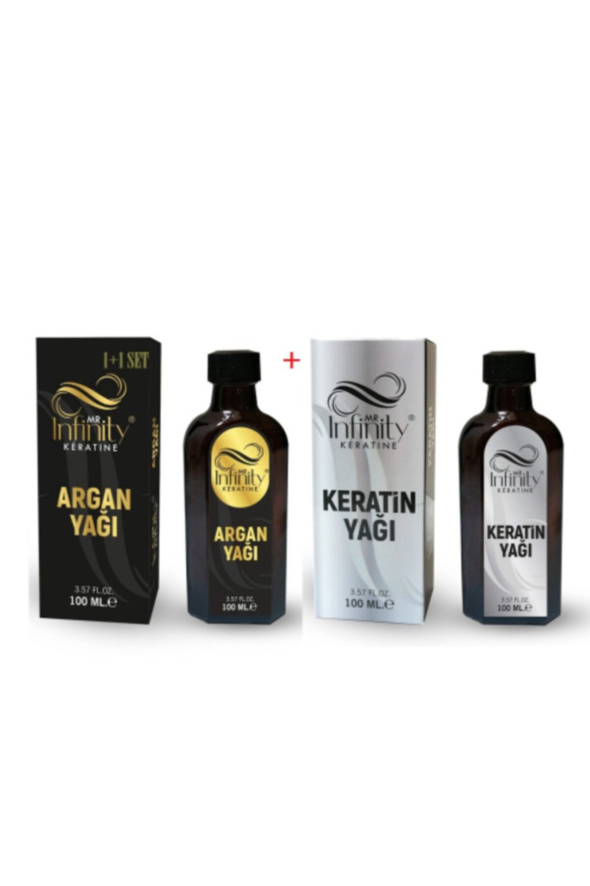mr infinity Infinity Exp Keratin Oil 100 ml + Infinity Argan Oil Hair Care 100 ml