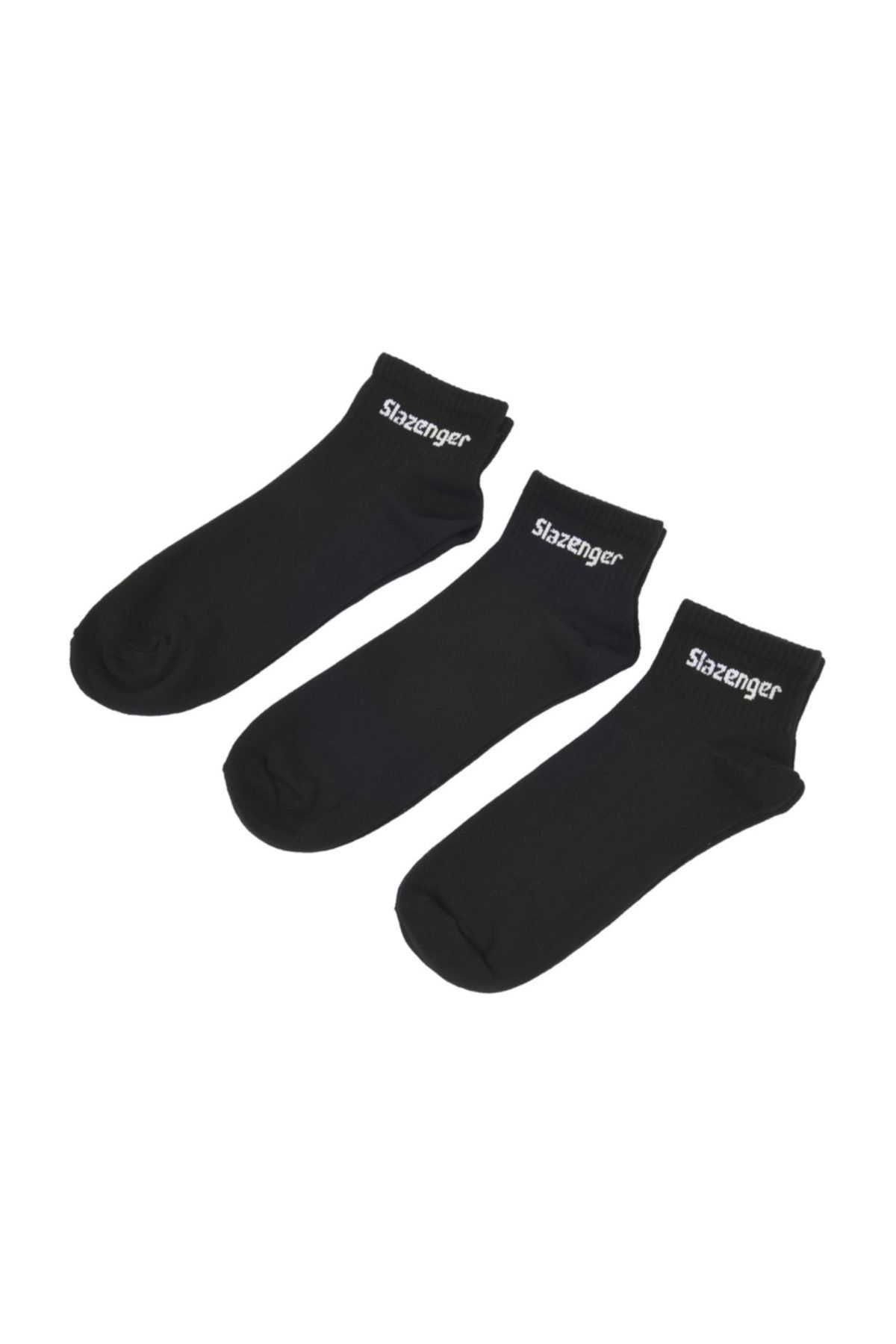 Slazenger 3lü Yarım Konç Çorap Siyah
