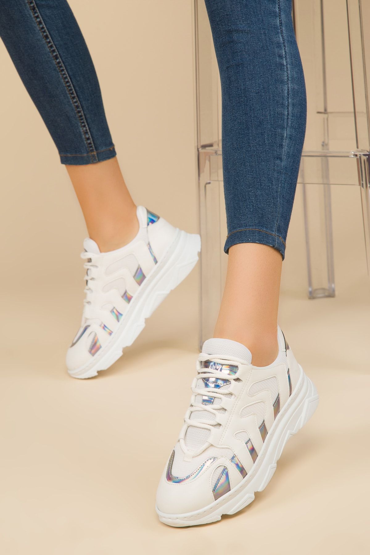 SOHO Beyaz Neon Kadın Sneaker 14569