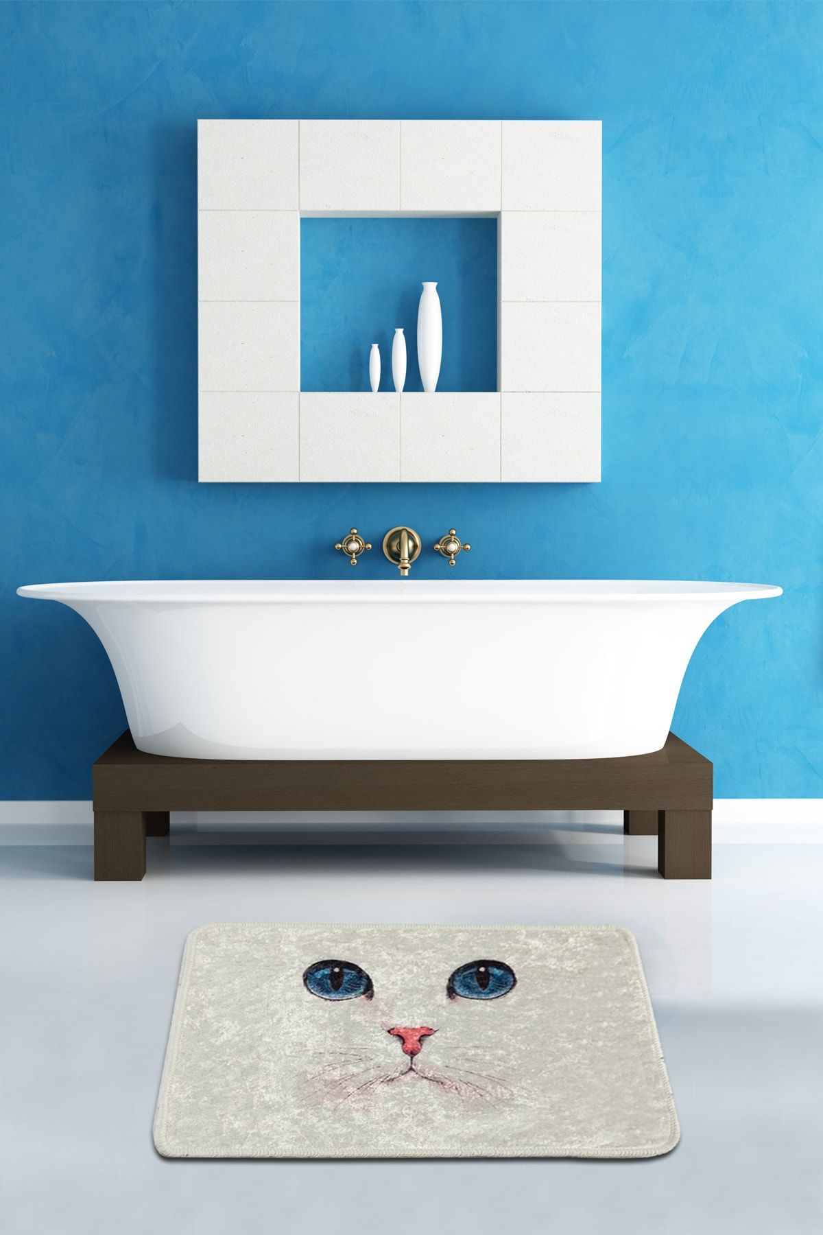 Chilai Home BLUE EYES DJT  40x60 cm Banyo Halısı Paspas