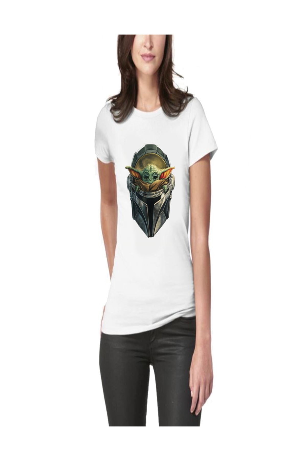 Art T-Shirt Baby Yoda Kadın Tişört