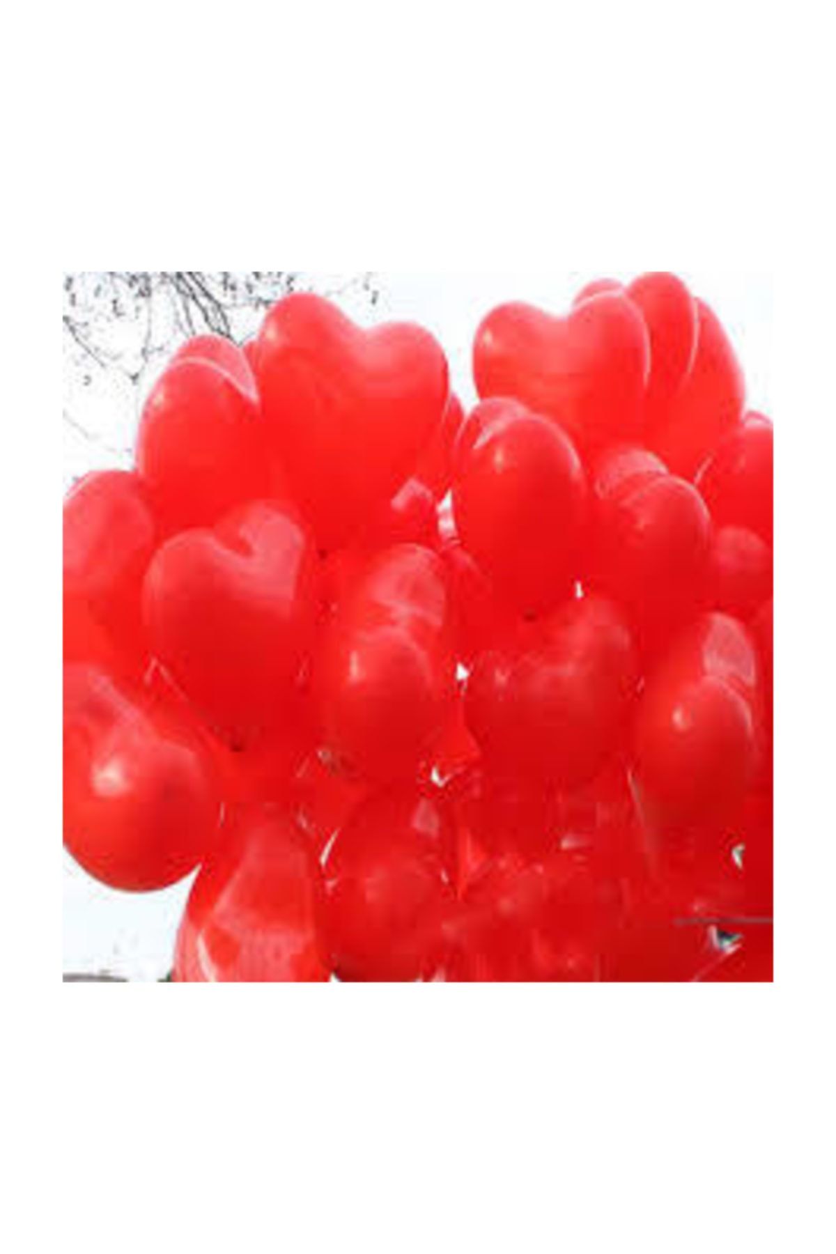 BalonEvi Kırmızı Kalpli Balon 100 Adet
